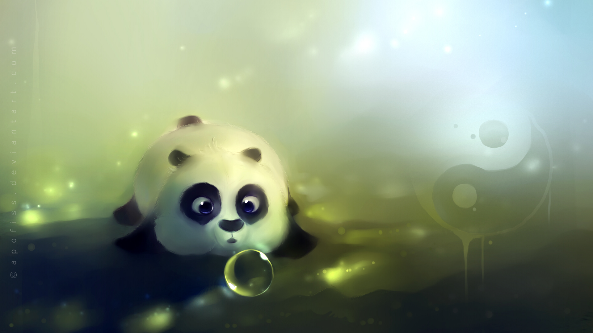 cute, panda, animal Aesthetic wallpaper