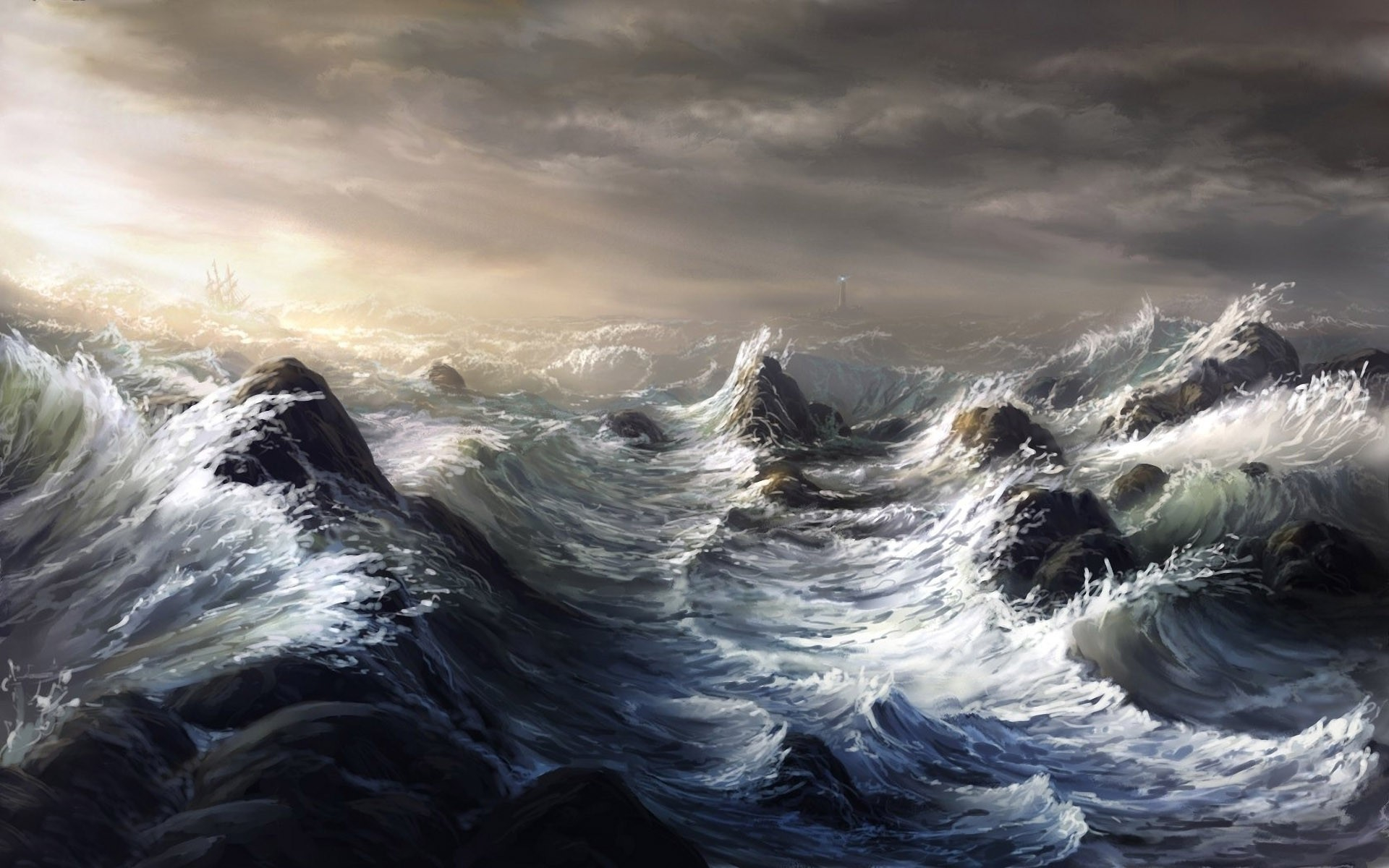 «Море, шторм-2» Айвазовский
