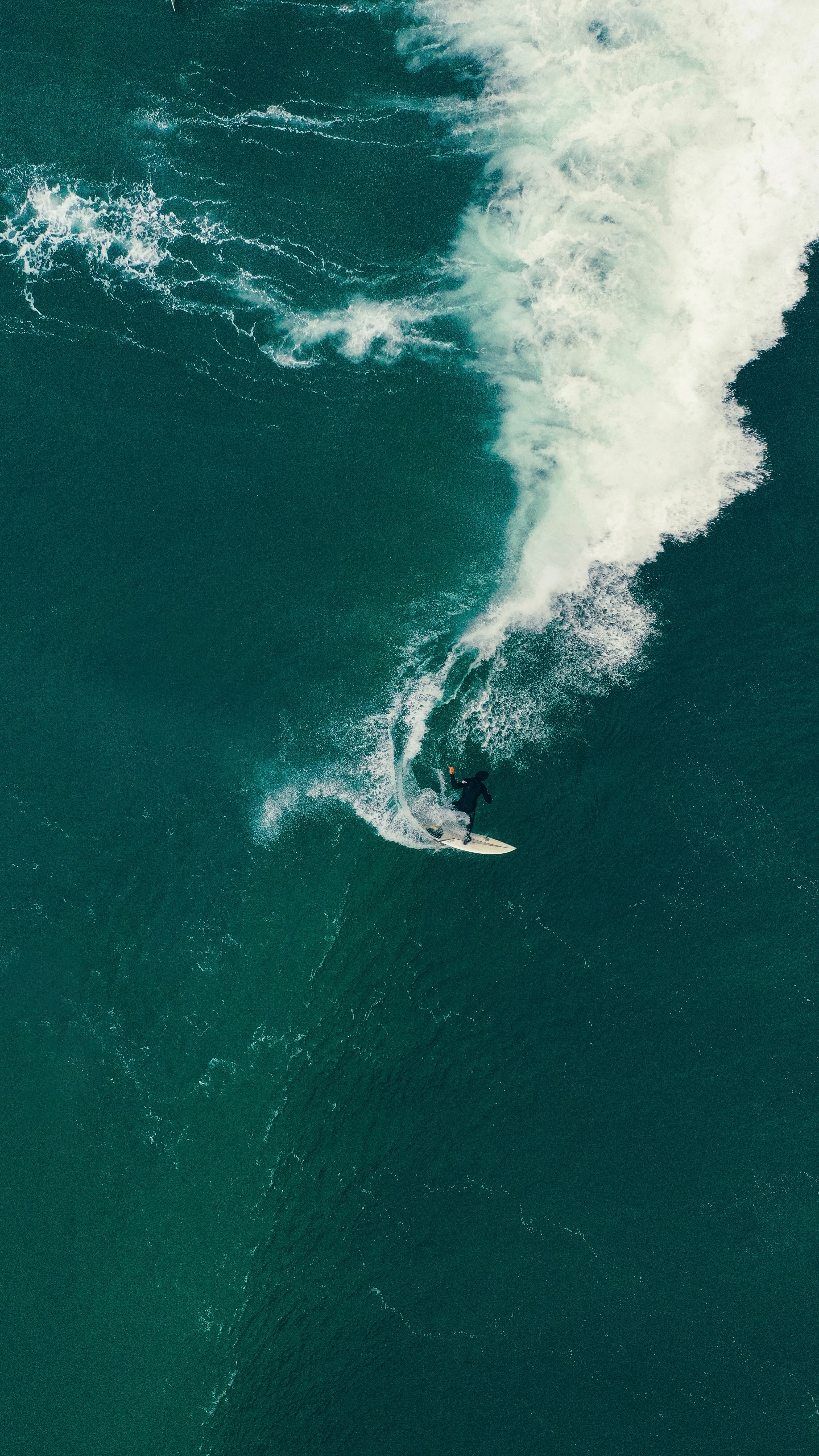 無料モバイル壁紙海, 上から見る, サーファー, スポーツ, 波, サーフィンをダウンロードします。