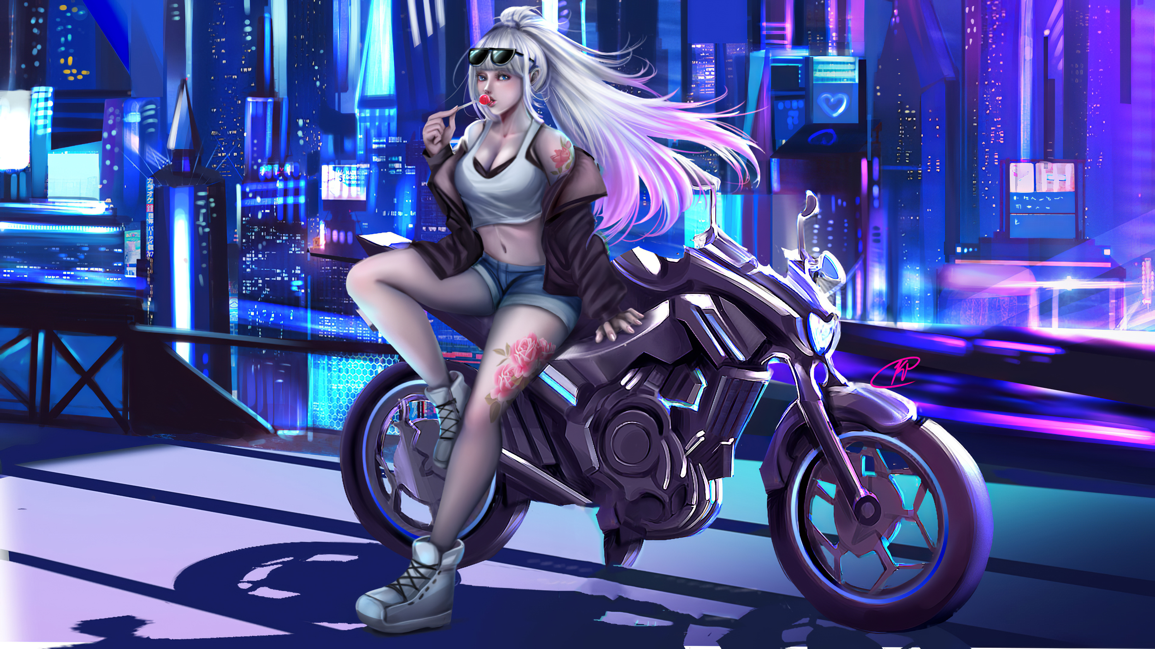 обои 1366х768 cyberpunk фото 90