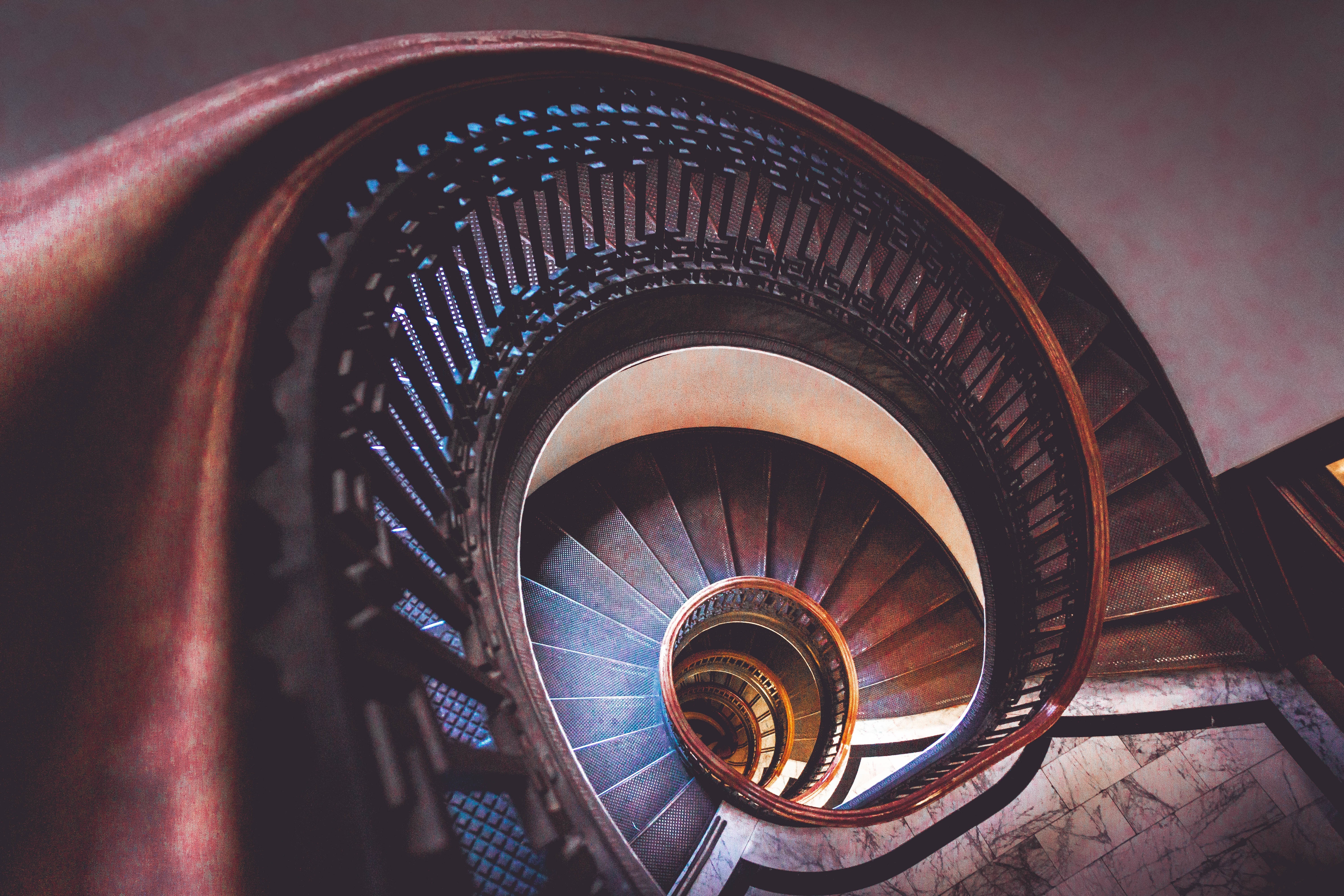 miscellanea, miscellaneous, stairs, ladder, premises, room, spiral wallpapers for tablet