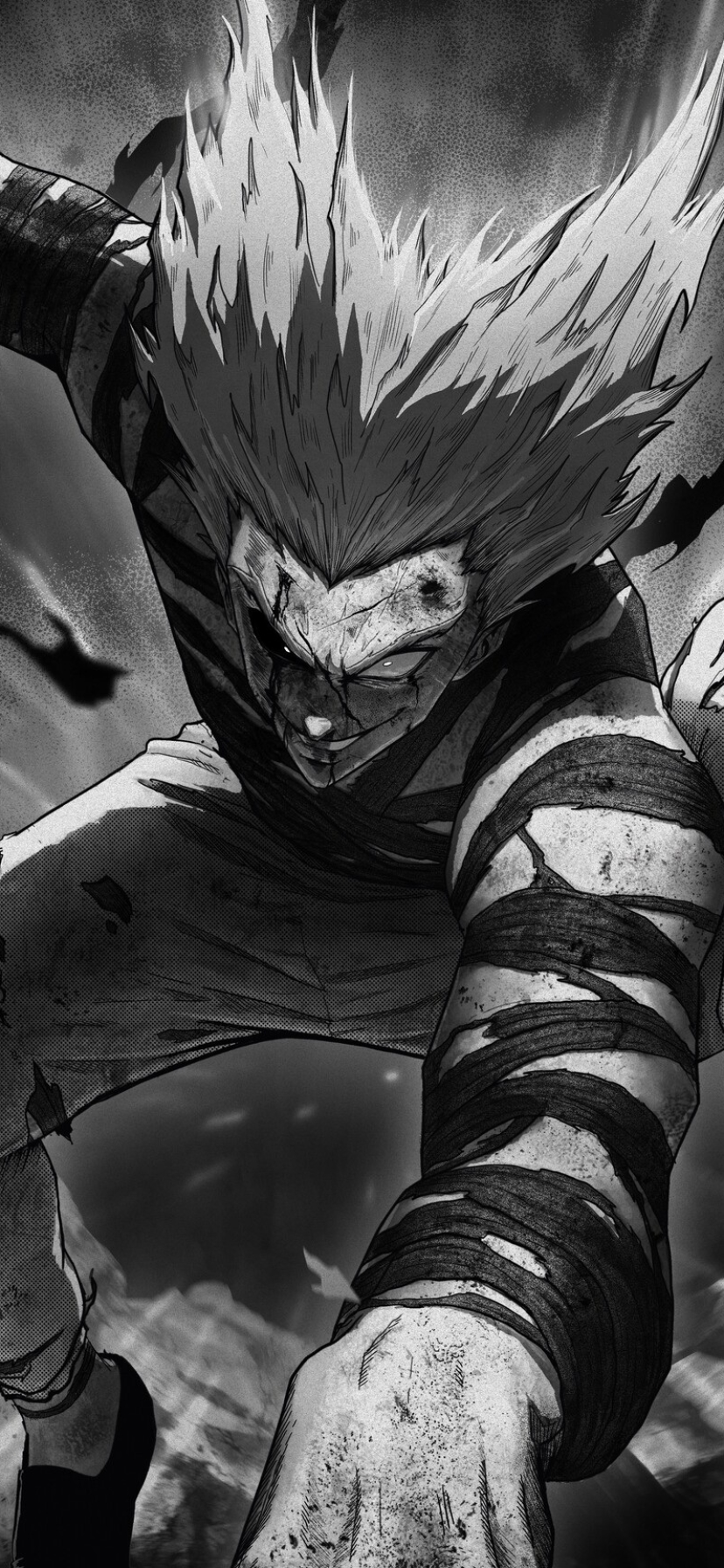 I made Garou Wallpaper for mobile : r/OnePunchMan