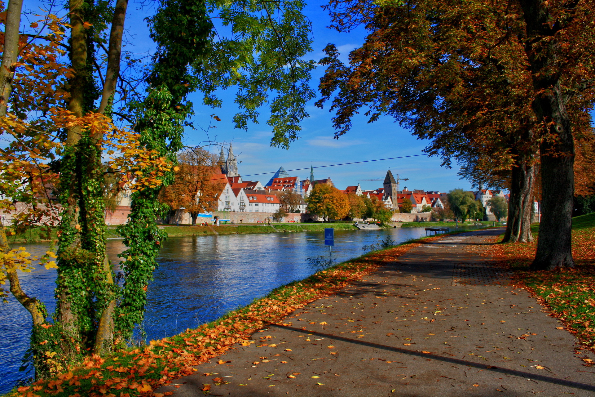 germany, man made, town, bavaria, river, towns