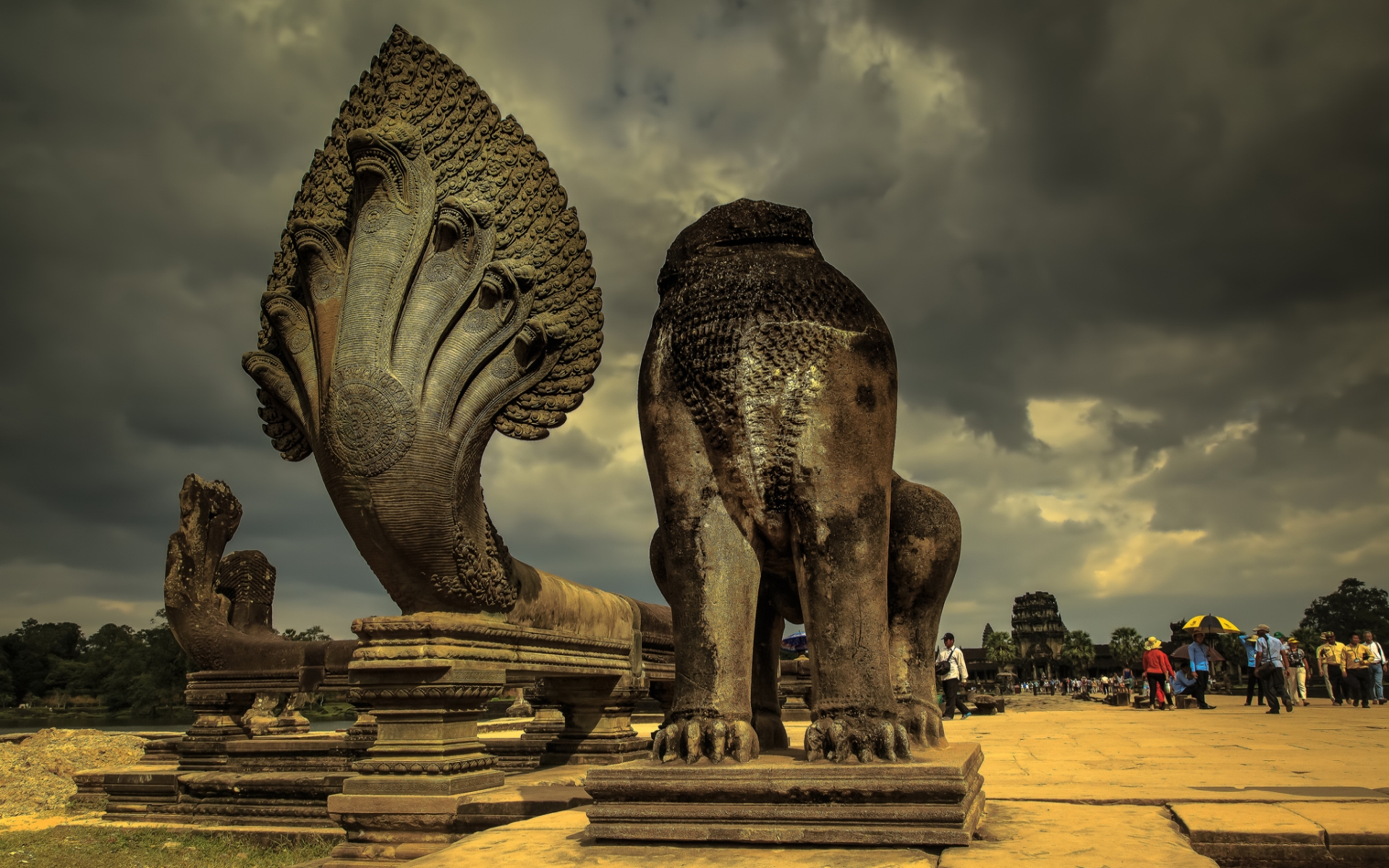 Laden Sie Angkor Wat HD-Desktop-Hintergründe herunter