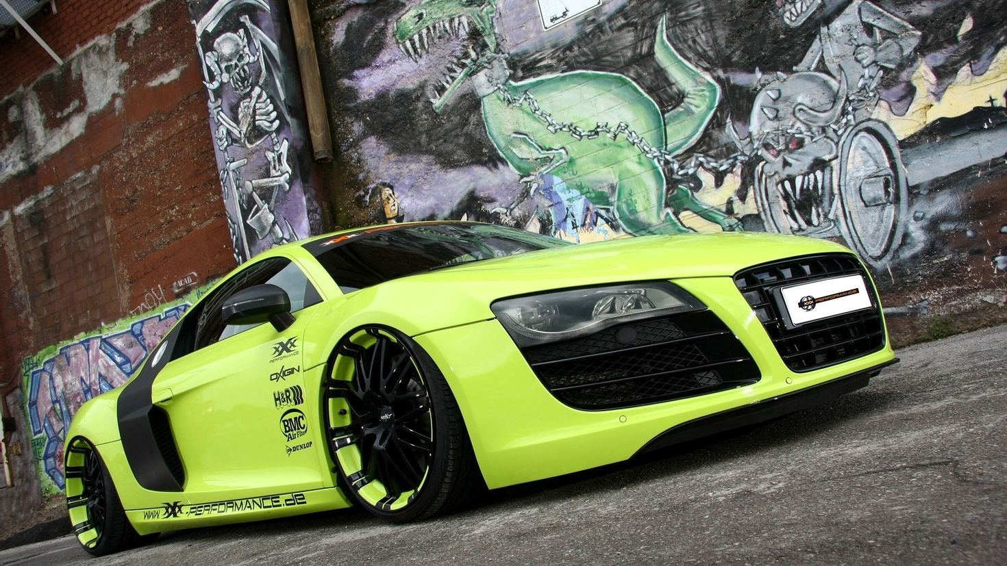Audi r8 зеленая