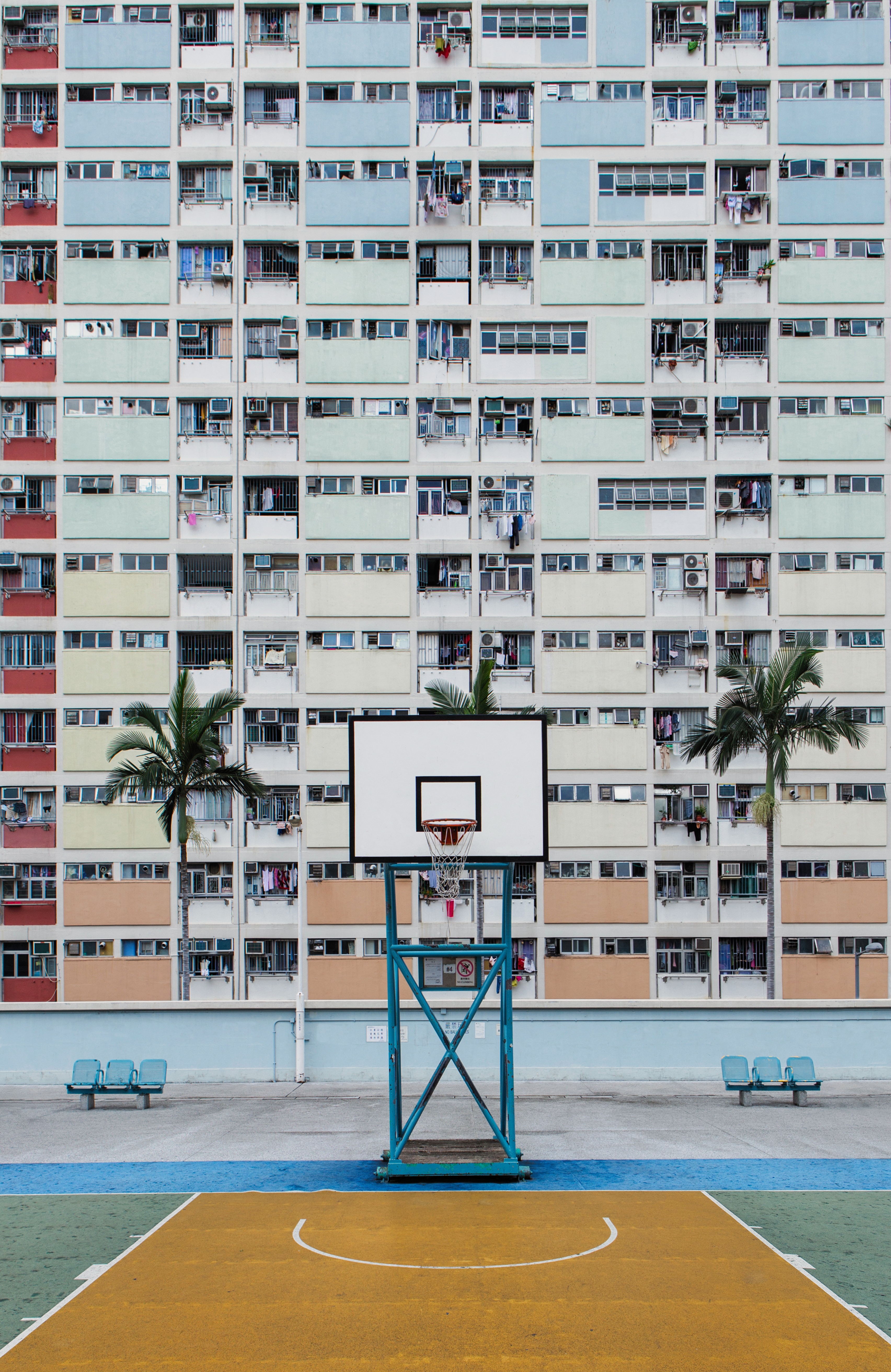 basketball court, sports, building, playground, platform, roof, urban, basketball playground