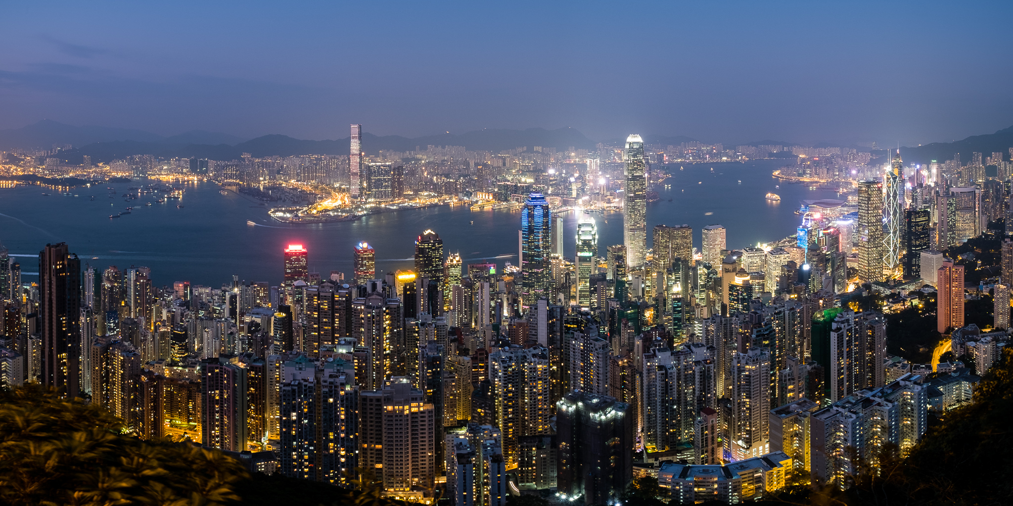 Фон небо город Гонконг