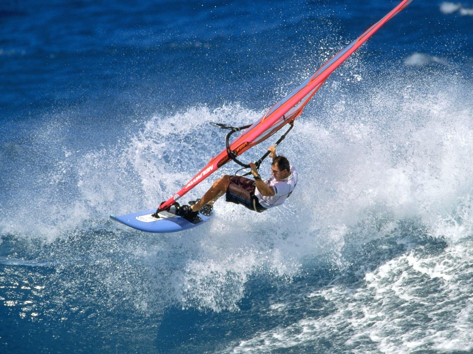 Download mobile wallpaper Windsurfing, Water, Sports, Sea, Men for free.