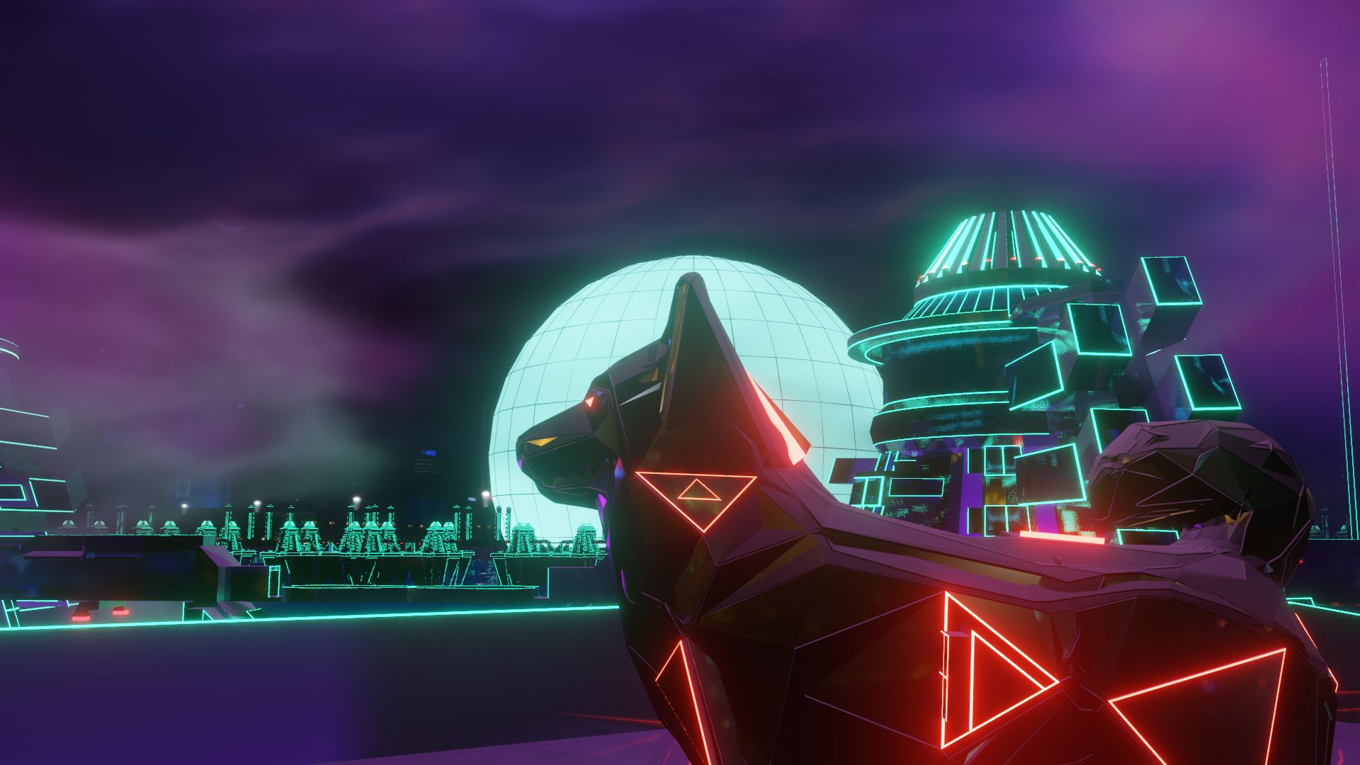 Cyberpunk dog HD wallpaper background