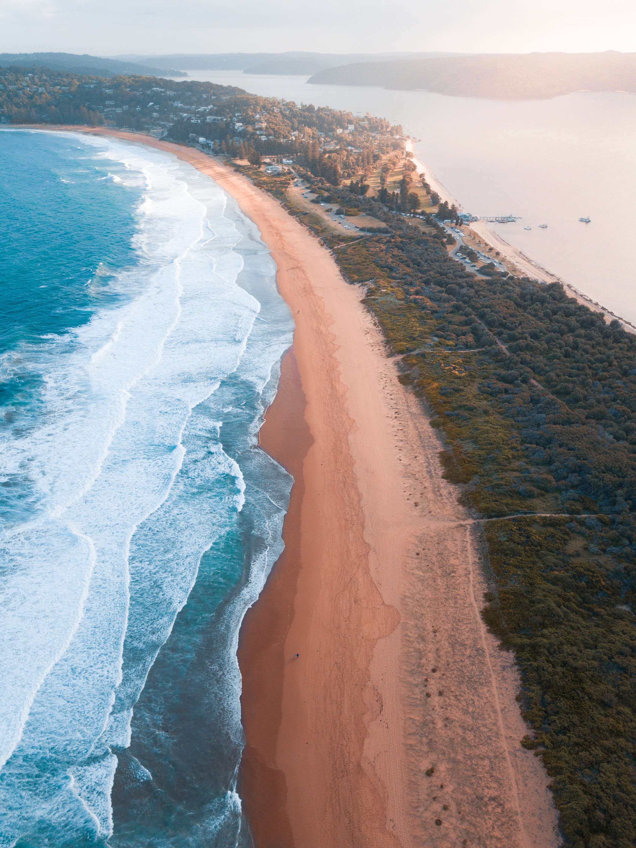 coast, view from above, beach, nature, sea, bay