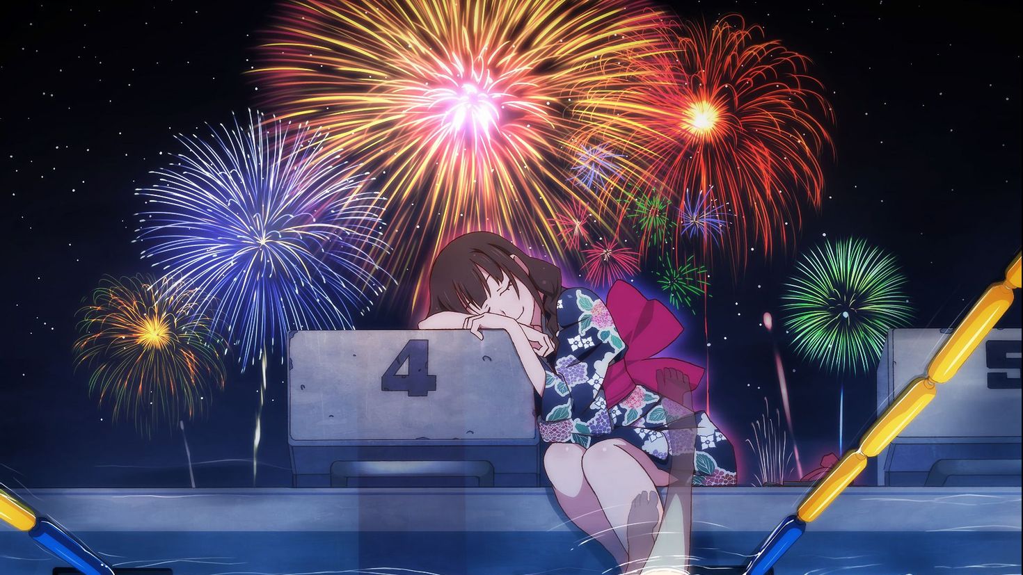 Откуда лучше. Uchiage Hanabi. Аниме Hanabi Fireworks. Uchiage Hanabi, Shita Kara miru ka Yoko Kara miru ka. Uchiage Hanabi (Fireworks).