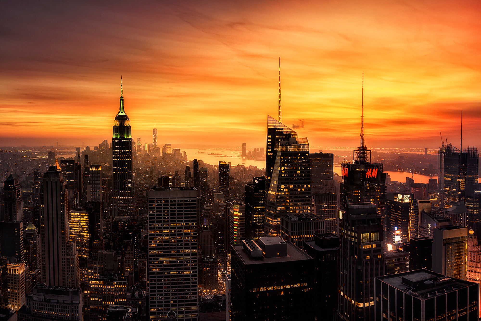 Закат в нью йорке фото