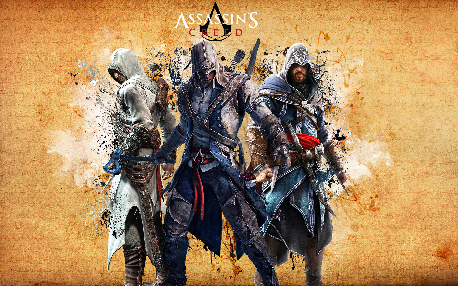 Horizontal Wallpaper connor (assassin's creed), video game, assassin's creed, altair (assassin's creed), ezio (assassin's creed)