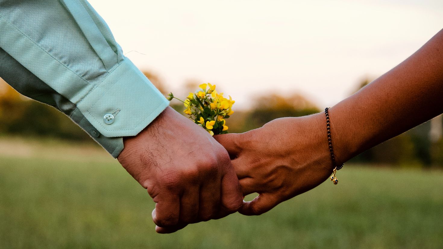 Две мужских руки. Две руки. Прикосновение рук. Рукопожатие с цветком. Цветы в руках мужчины.