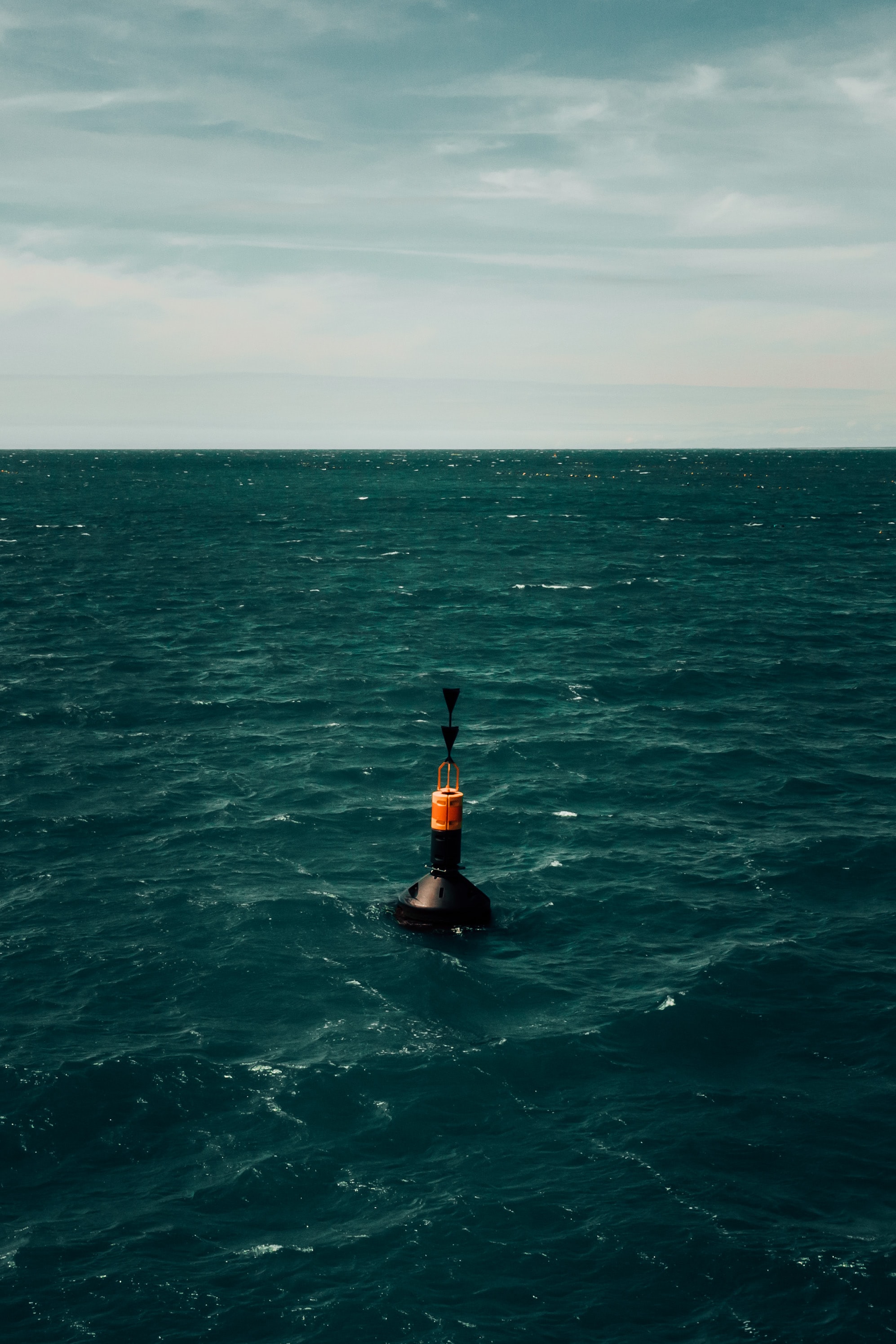 buoy, water, sky, sea, horizon, miscellanea, miscellaneous, buek Smartphone Background