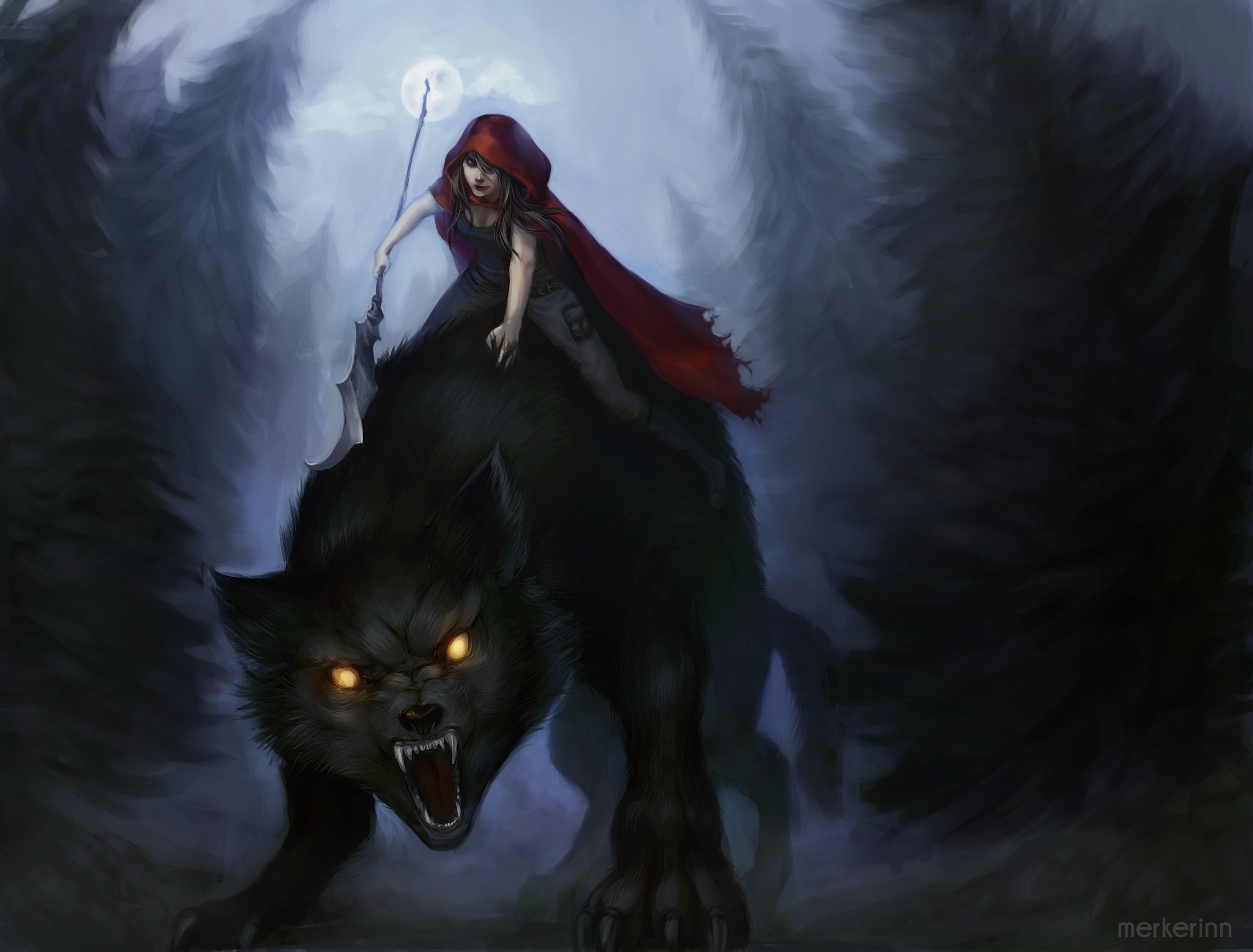 Красная шапочка и волк оборотень