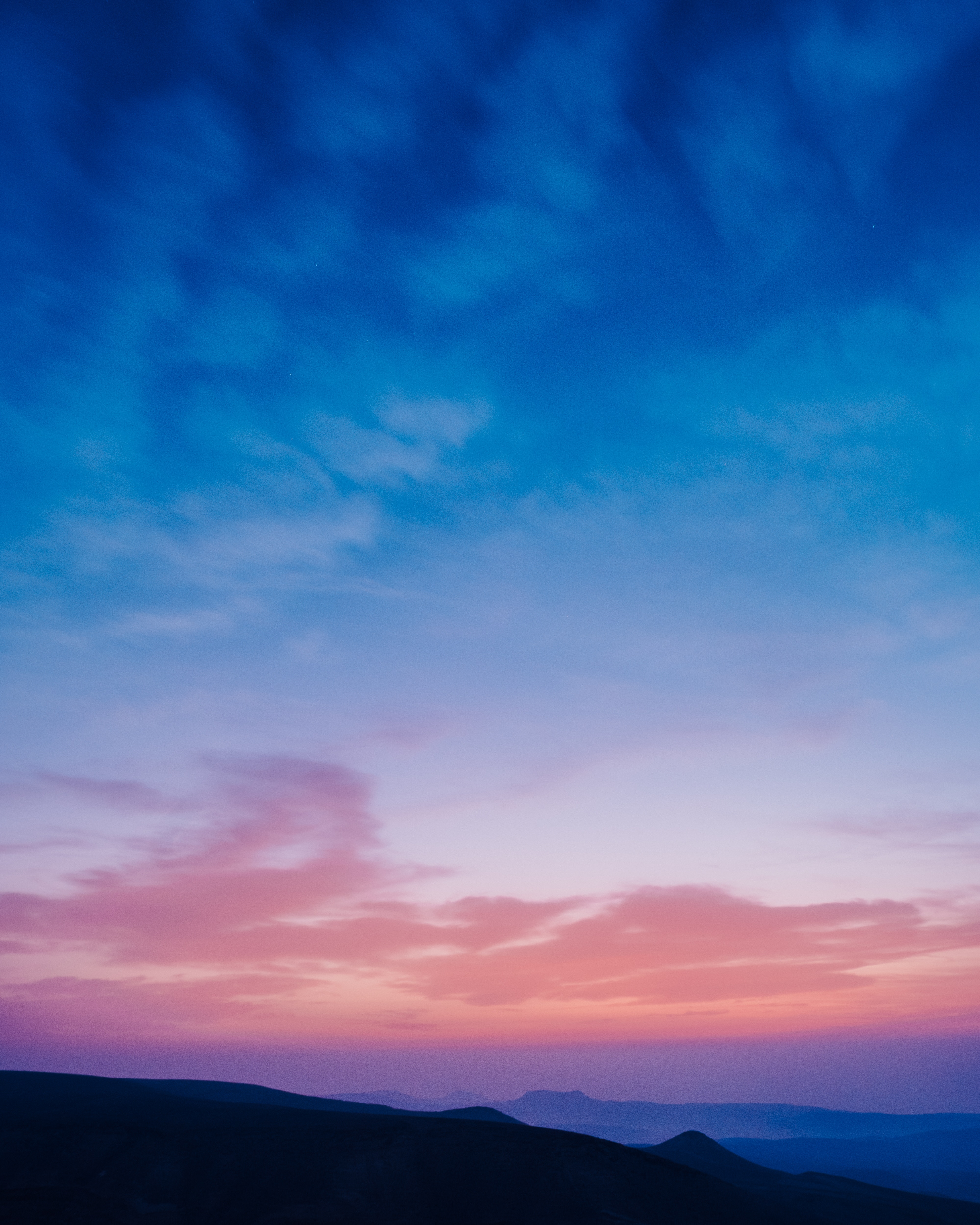 Download mobile wallpaper Dahl, Distance, Clouds, Valley, Sky, Nature, Sunset for free.