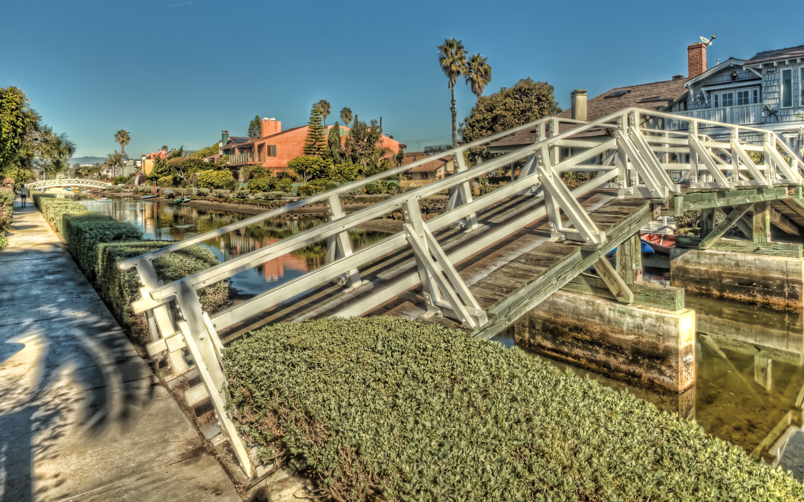 man made, canal, california, hdr, town 4K Ultra