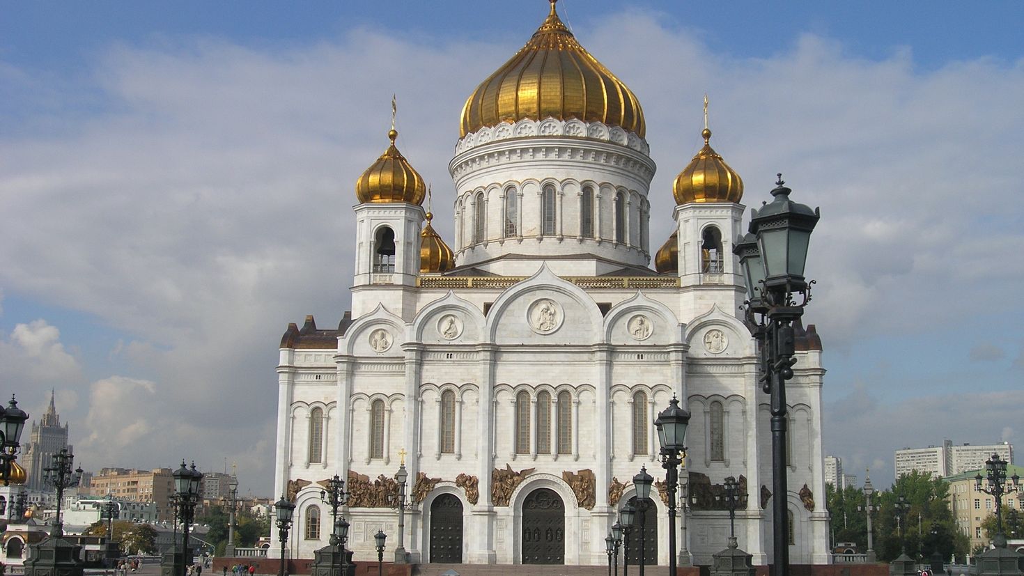 Москва. Храм Христа Спасителя. Смотровая площадка храма Христа Спасителя.