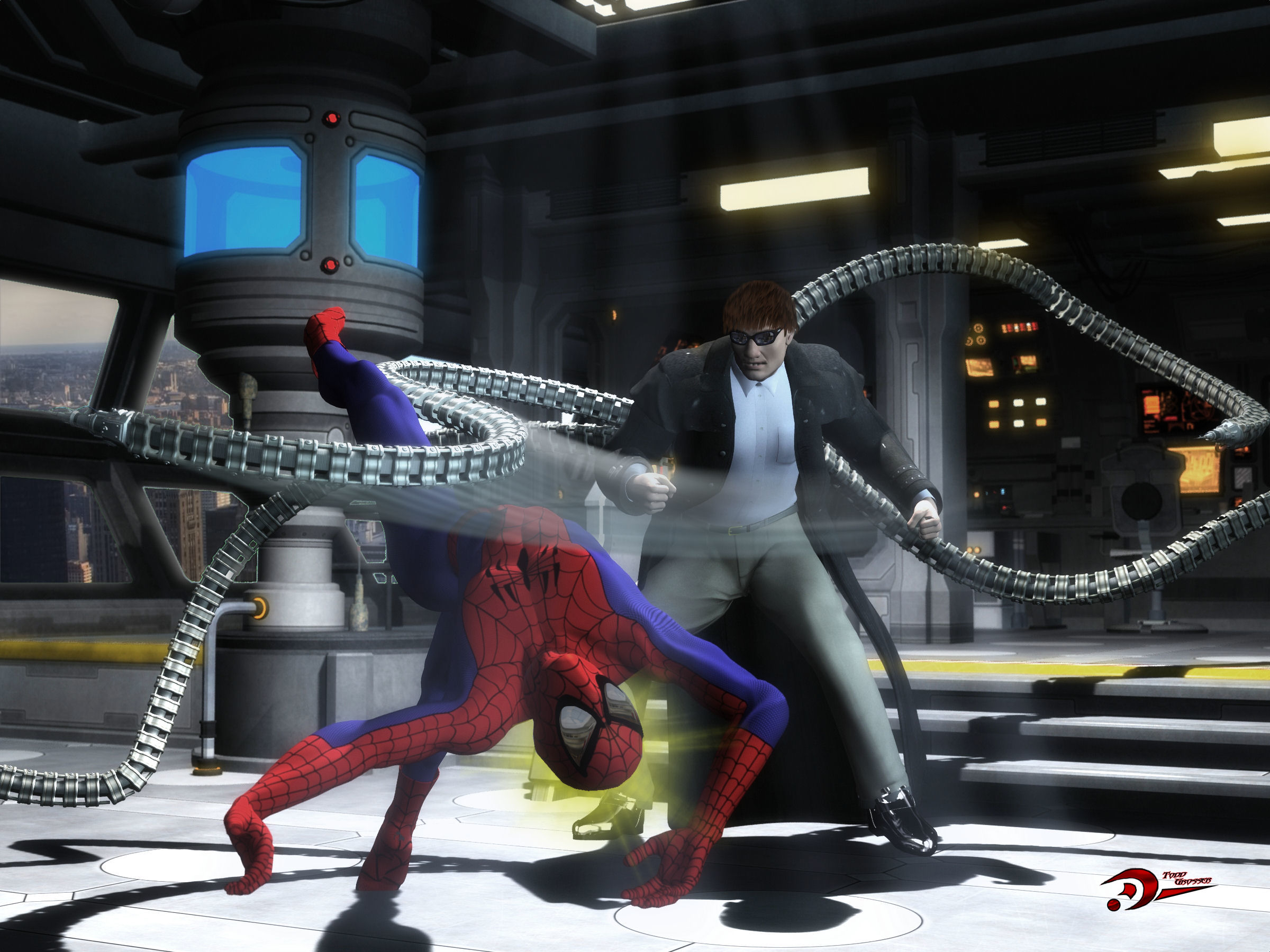 comics, spider man, doctor octopus, spider cell phone wallpapers