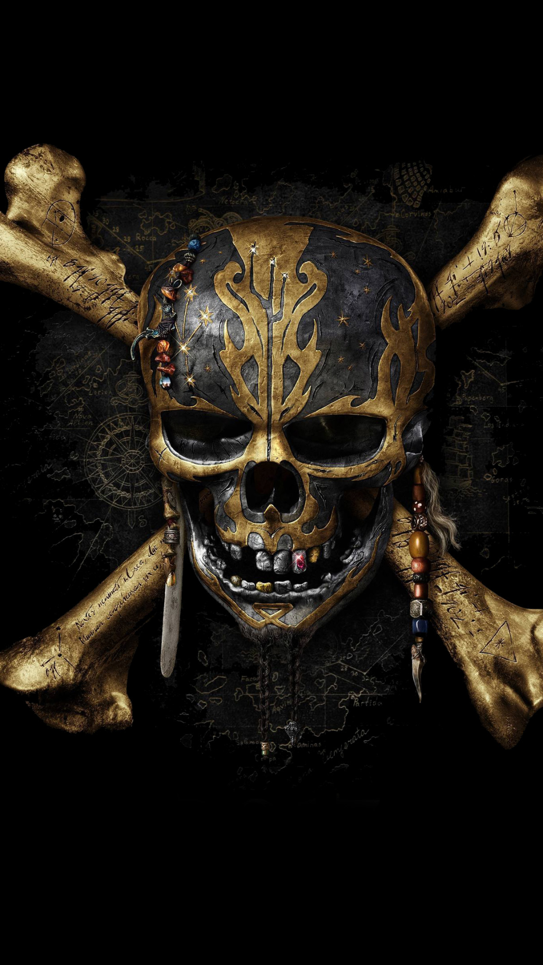 1256204 Hintergrundbild herunterladen fluch der karibik, filme, pirates of the caribbean: salazars rache, piraten der karibik, schädel, skelett - Bildschirmschoner und Bilder kostenlos