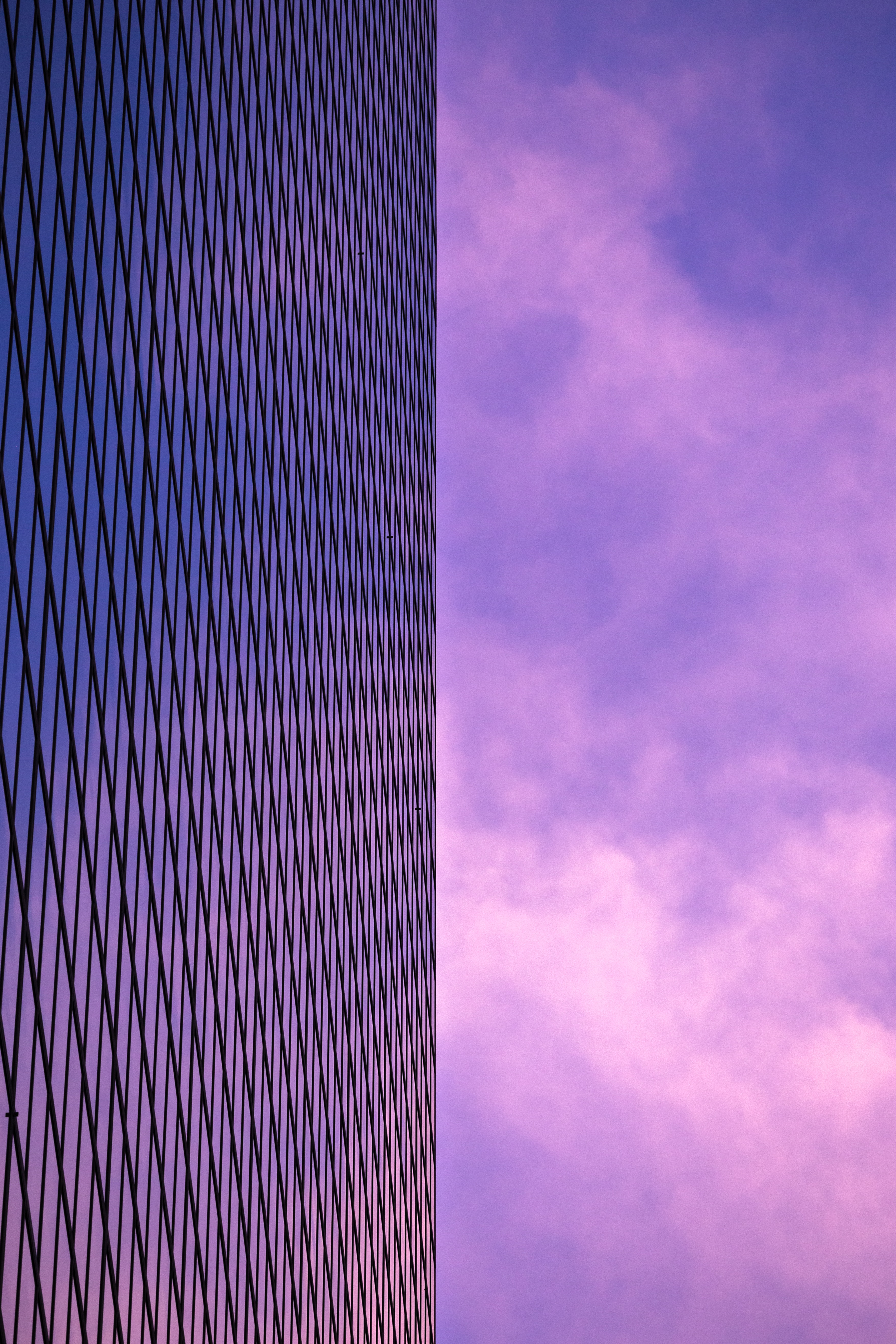 Скачать обои бесплатно Здание, Небо, Фиолетовый, Минимализм картинка на рабочий стол ПК