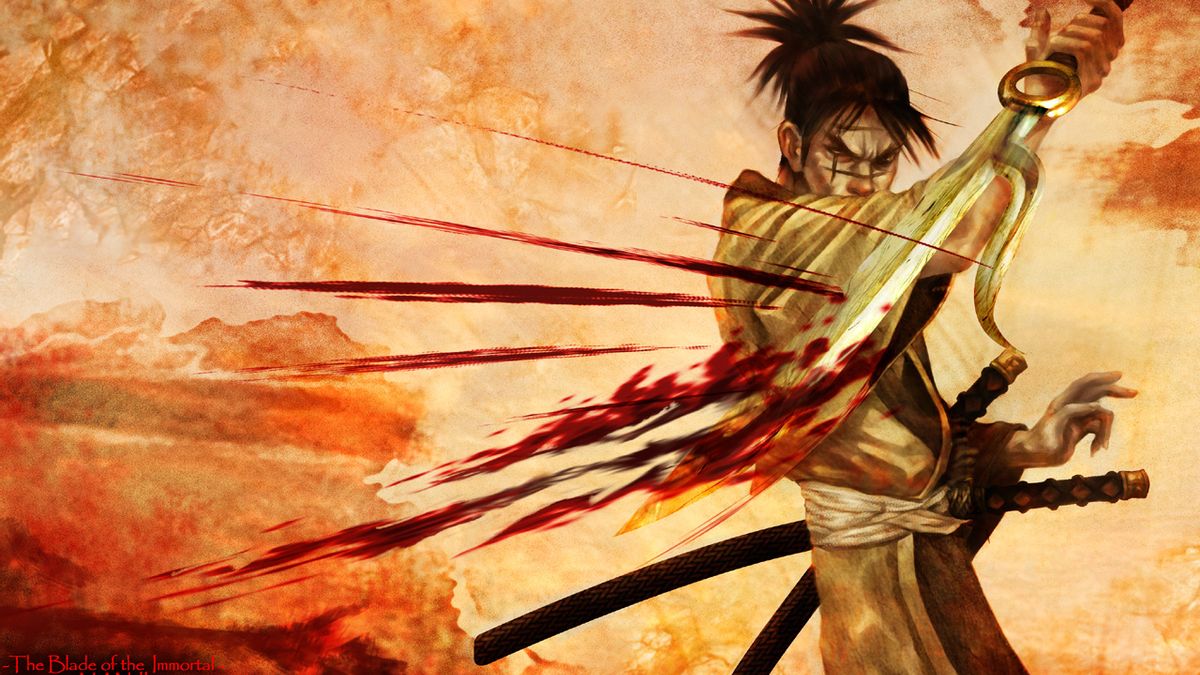 Клинок бессмертного. Blade of the Immortal аниме. Аниме про Бессмертного самурая. Клинок Бессмертного шикимори. Клинок Бессмертного 2008.