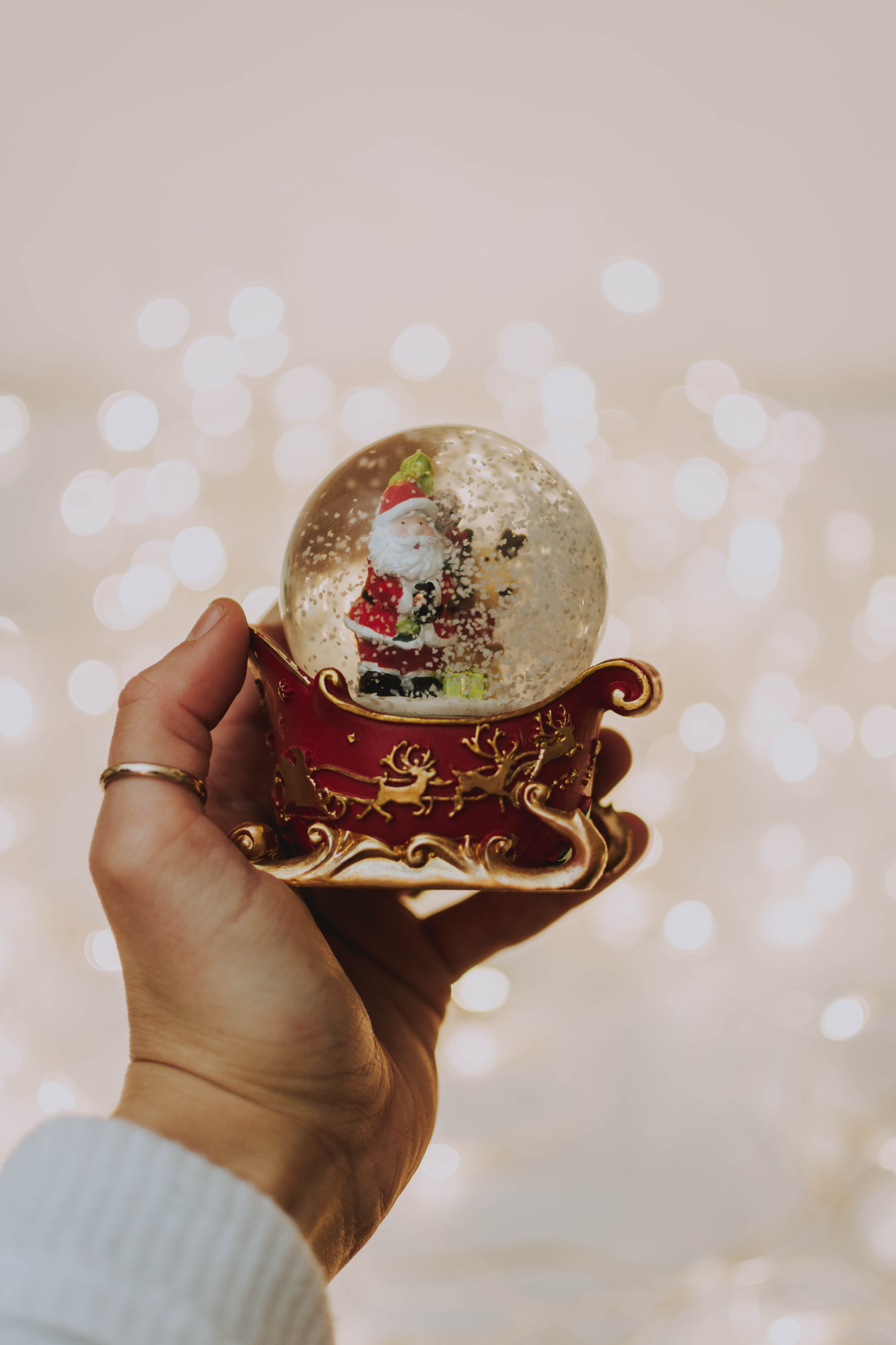 new year, santa claus, toy, holidays, glass, ball High Definition image