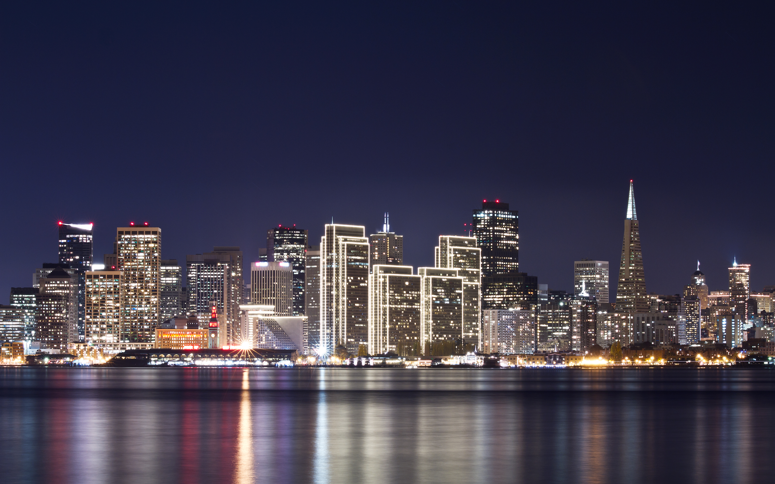 Сан Франциско небоскребы ночью