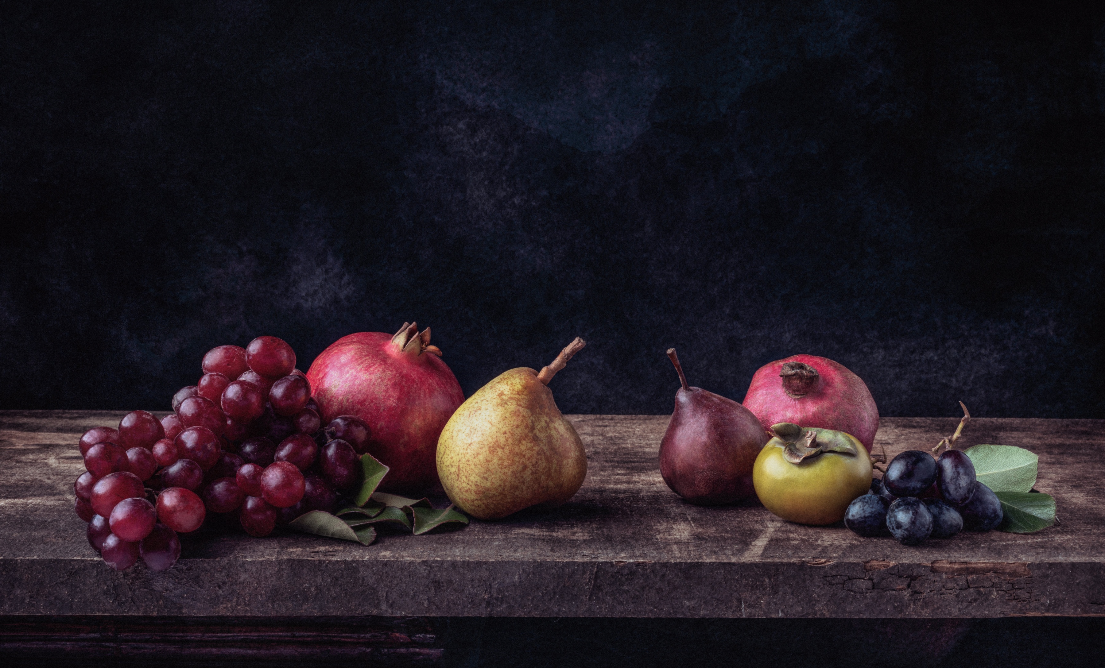 food, fruit, grapes, pear, persimmon, pomegranate, fruits mobile wallpaper