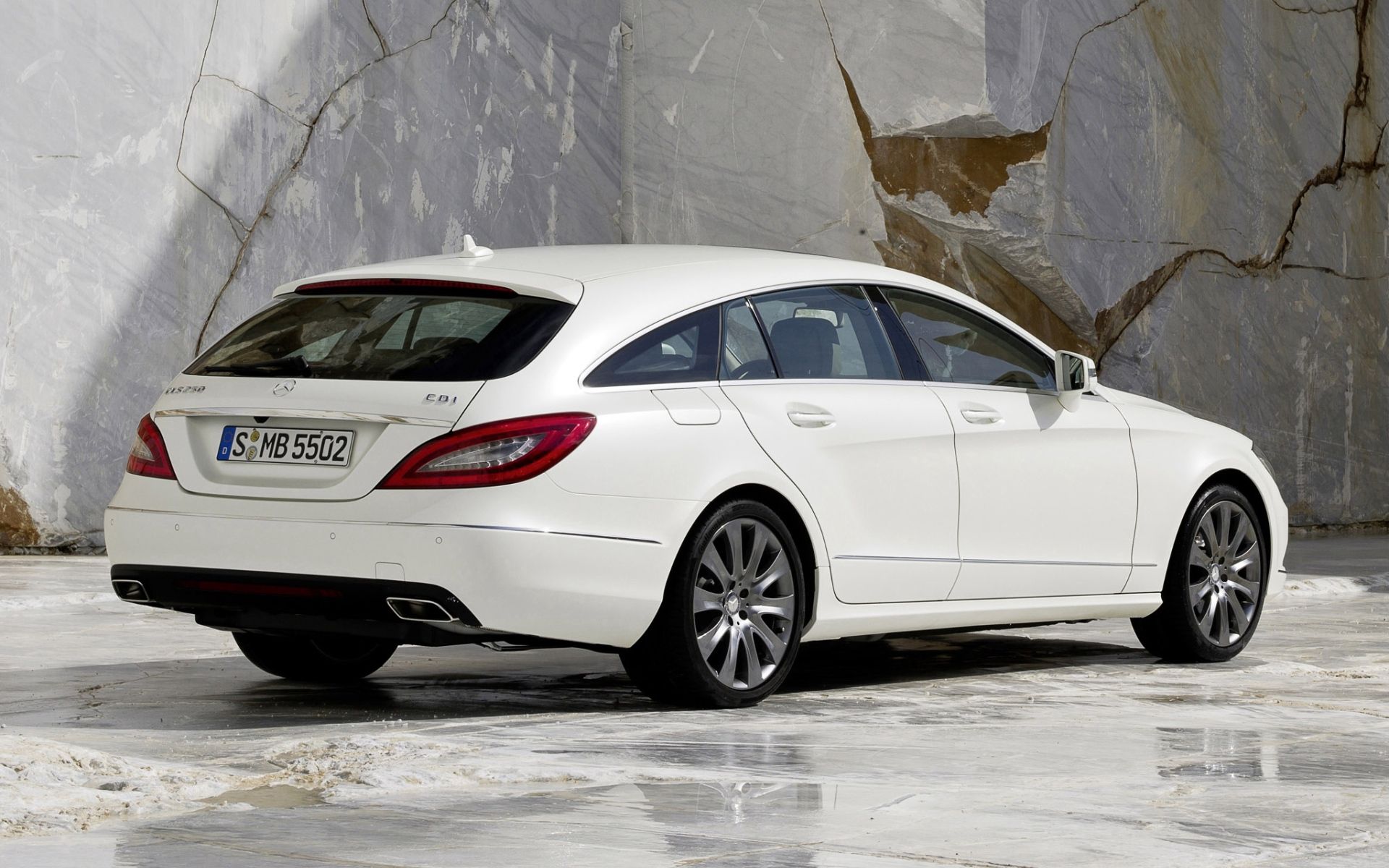 cars, white, back view, rear view, mercedes, cls, 250, cdi 1080p