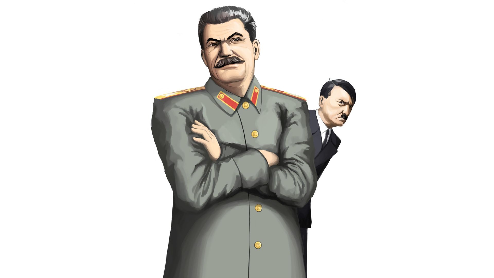 Download mobile wallpaper Humor, Sadic, Joseph Stalin, Nazi, Adolf Hitler for free.
