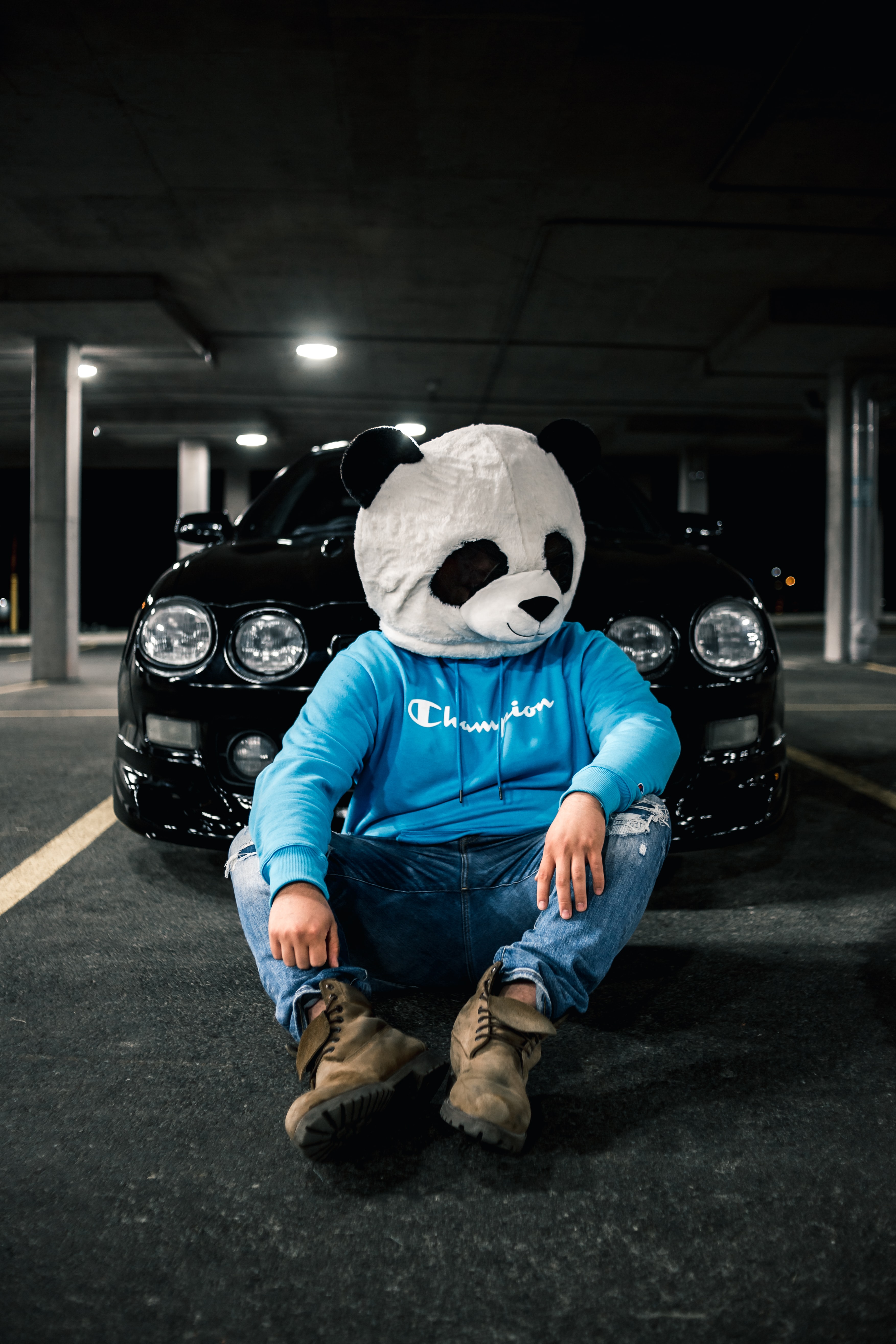 human, person, miscellanea, mask, miscellaneous, car, panda 4K Ultra