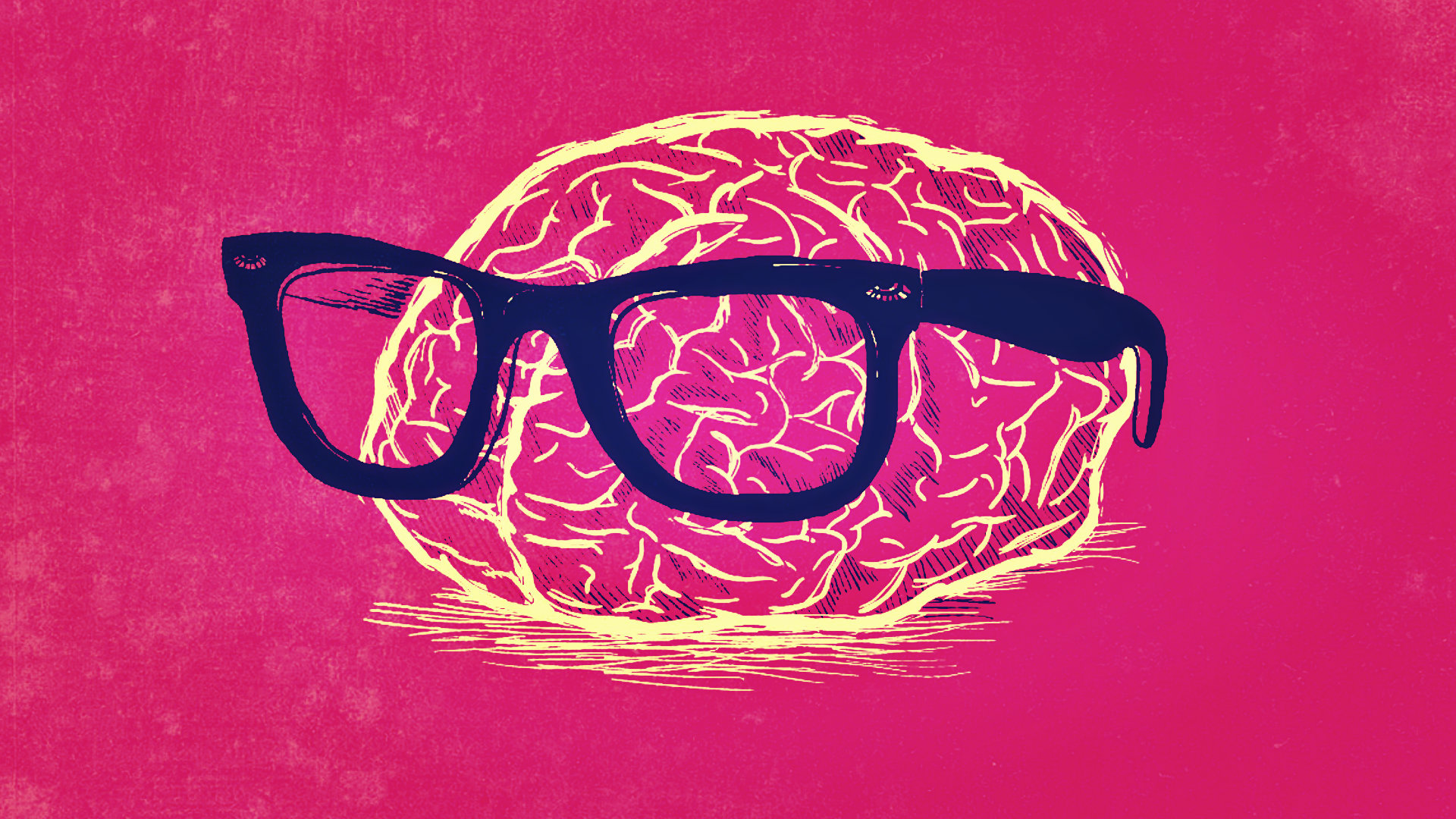brain, humor, geek, nerd, red Smartphone Background