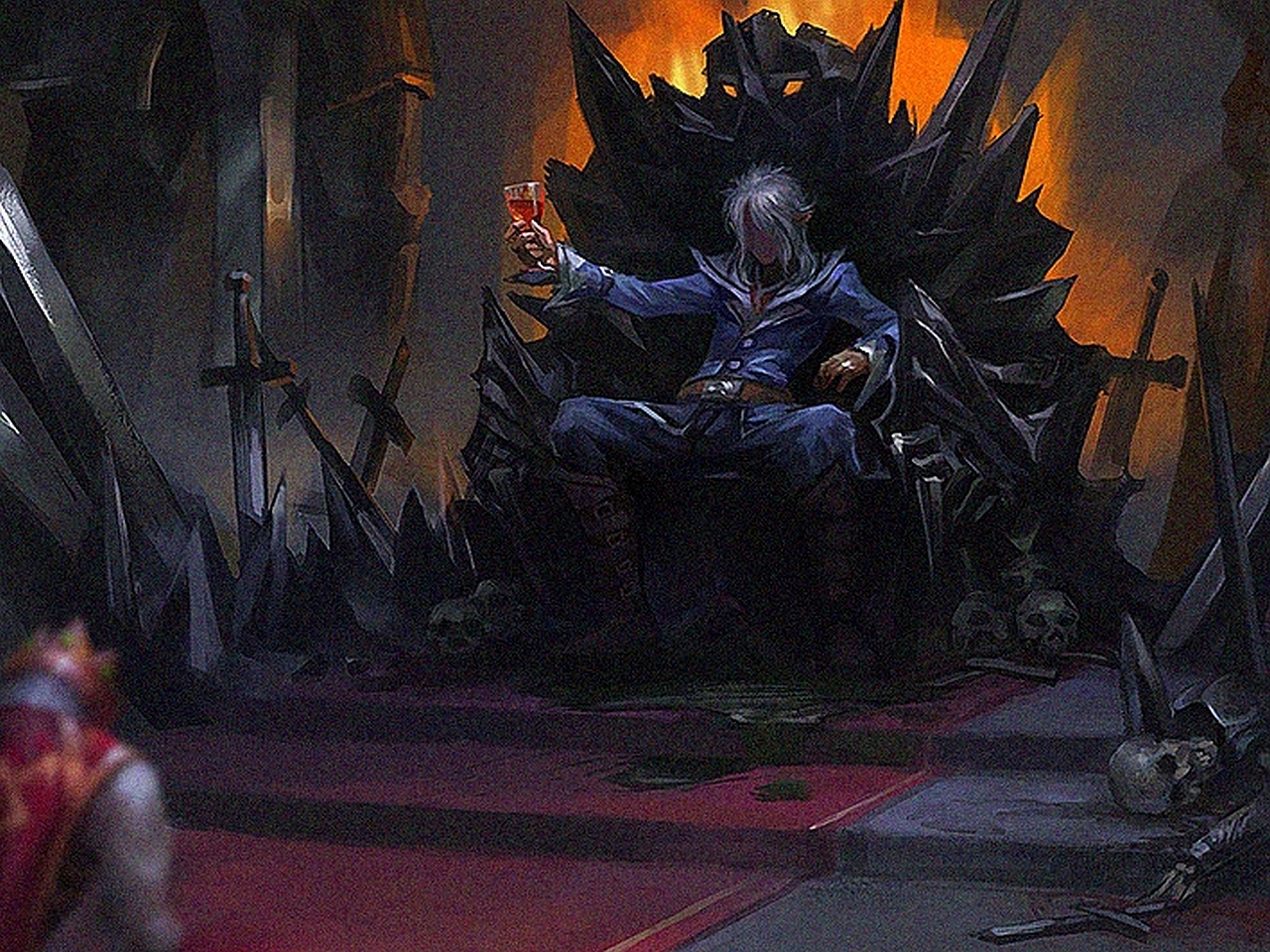 Восстание темного властелина. Князь тьмы Оверлорд. Castlevania Lords of Shadow 2 Art на троне.