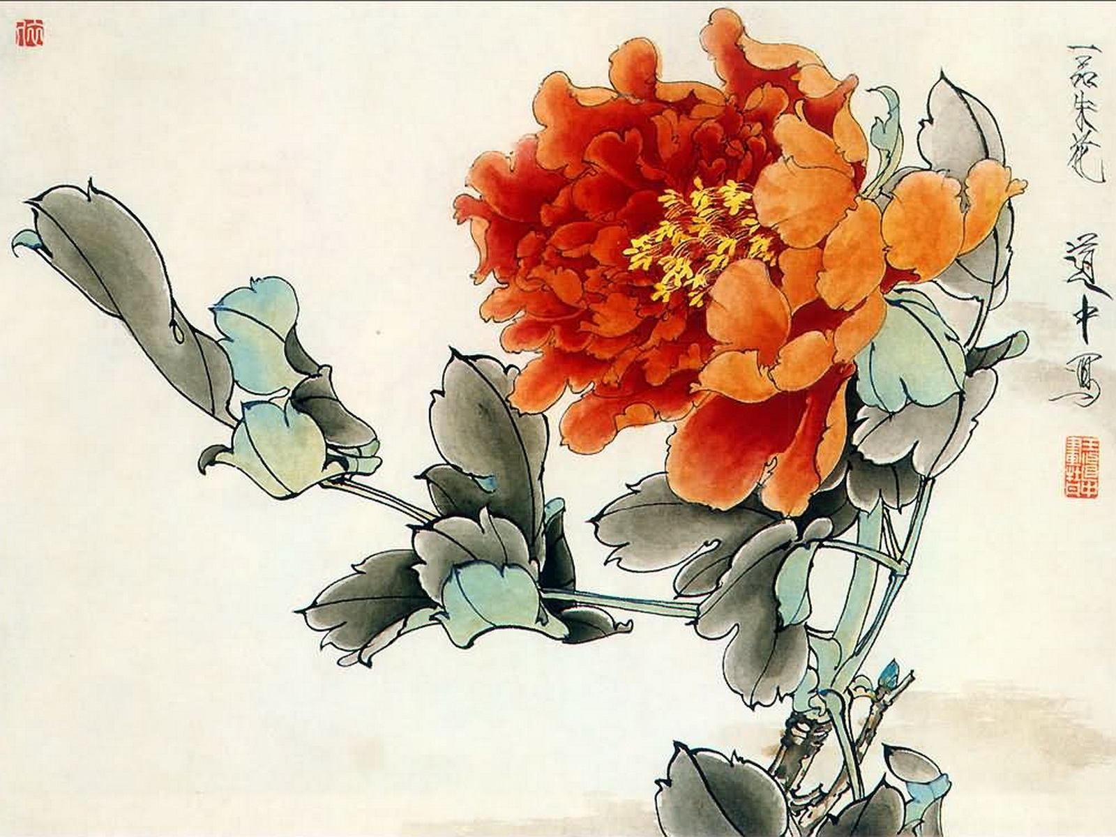 Хризантемы в китайской живописи гунби