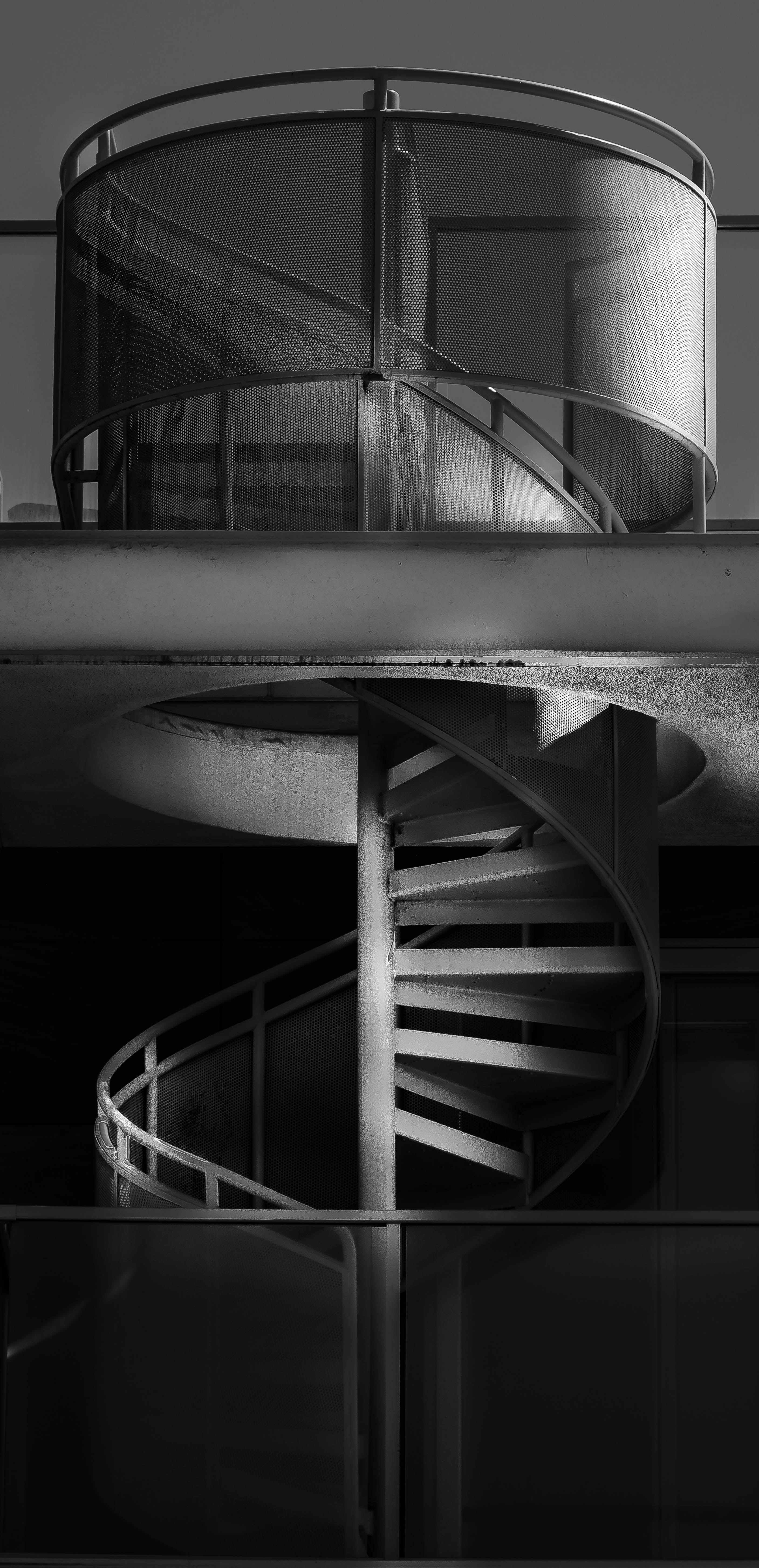 steps, bw, miscellanea, miscellaneous, chb, stairs, ladder, spiral 4K Ultra