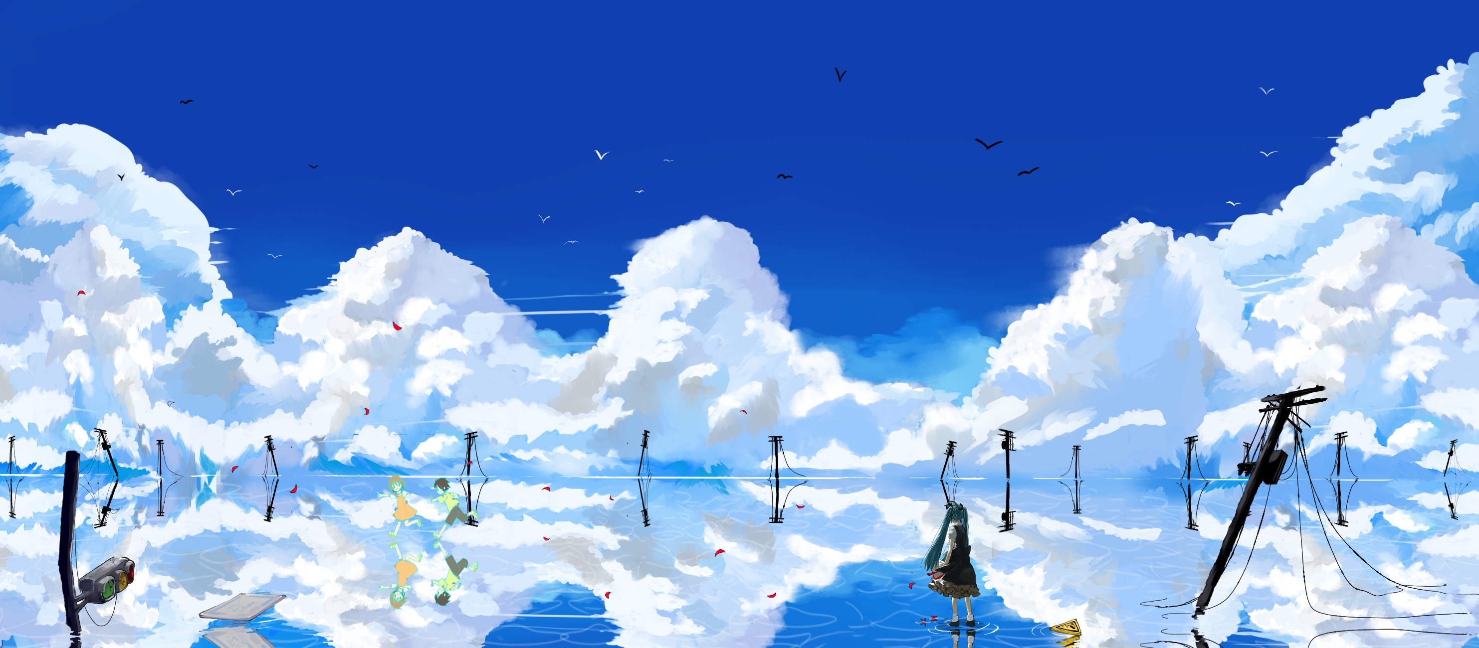 Blue Sky Anime Wallpapers  Wallpaper Cave