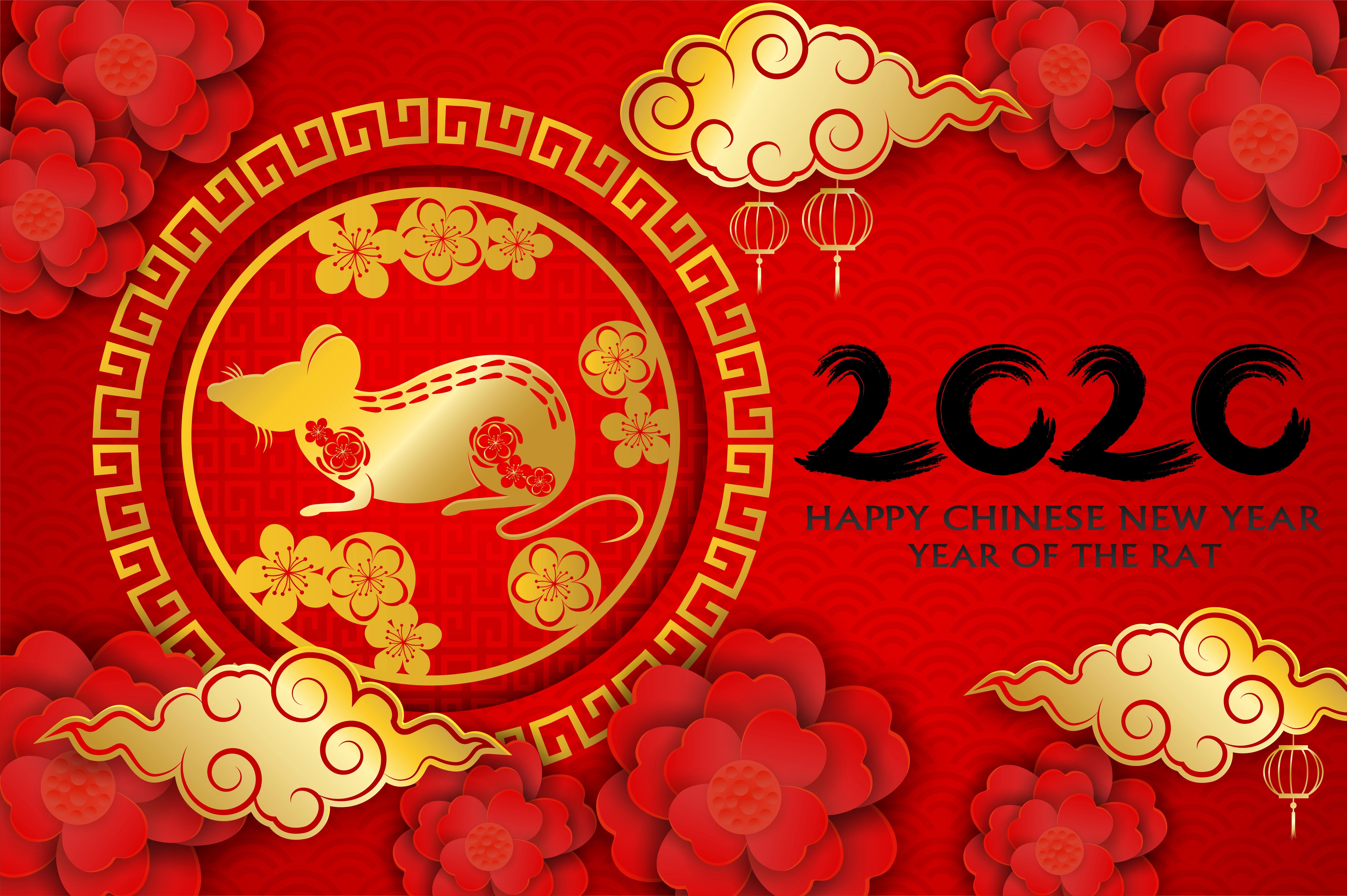 holiday, chinese new year, happy new year, rat Full HD