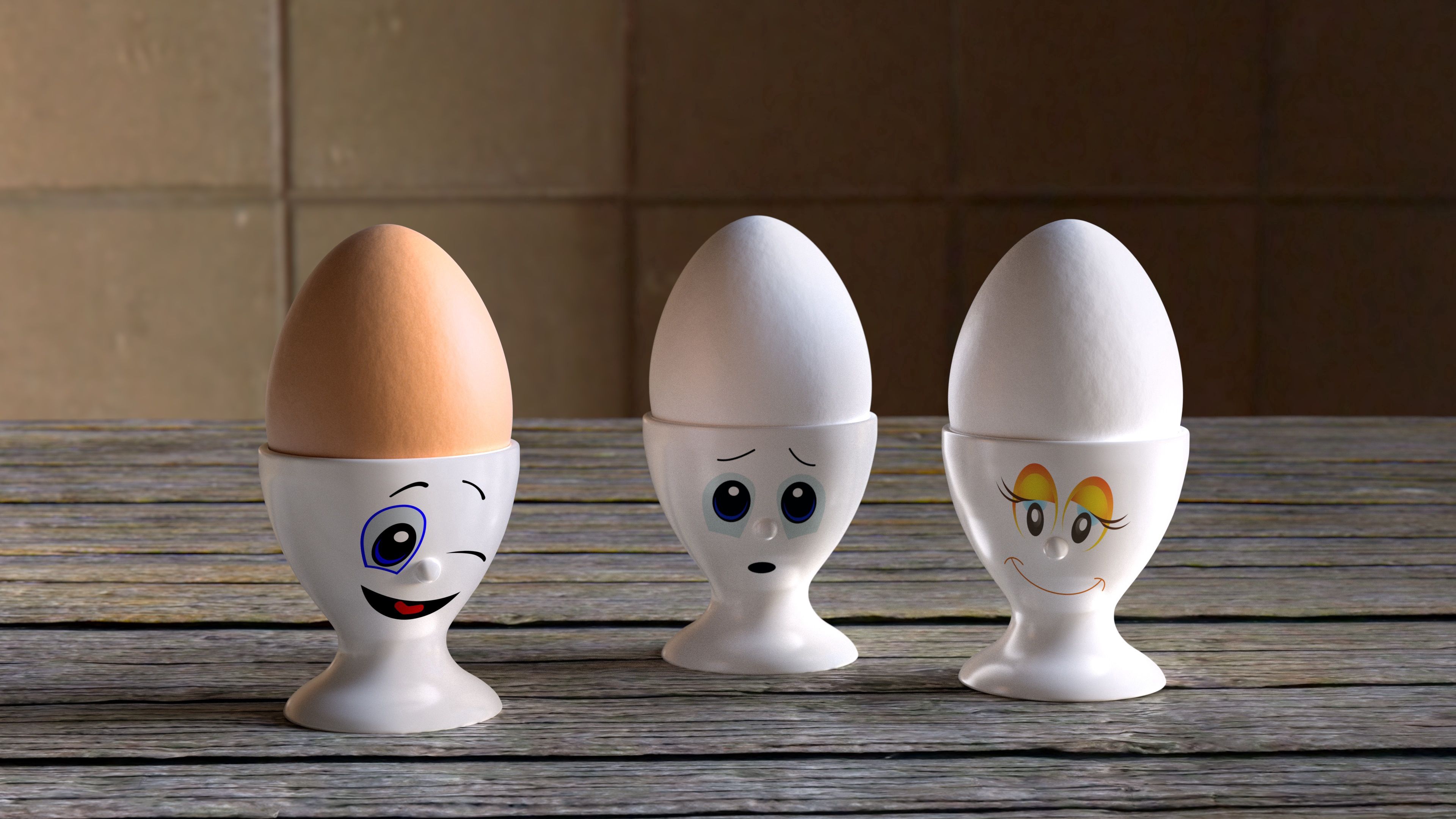 Download mobile wallpaper Egg, Smile, 3D for free.