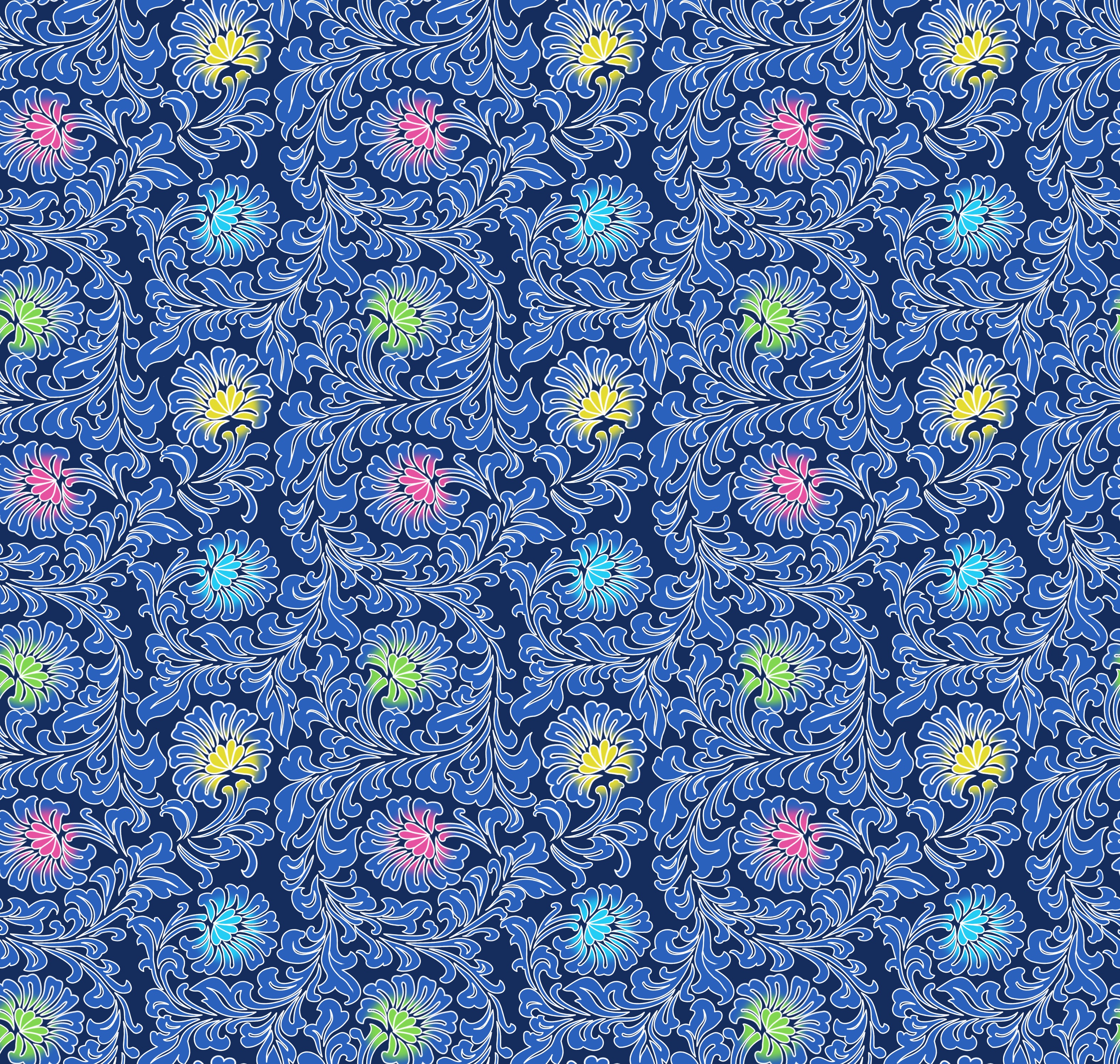 textures, flowers, asia, patterns, blue, texture, seamless 4K Ultra