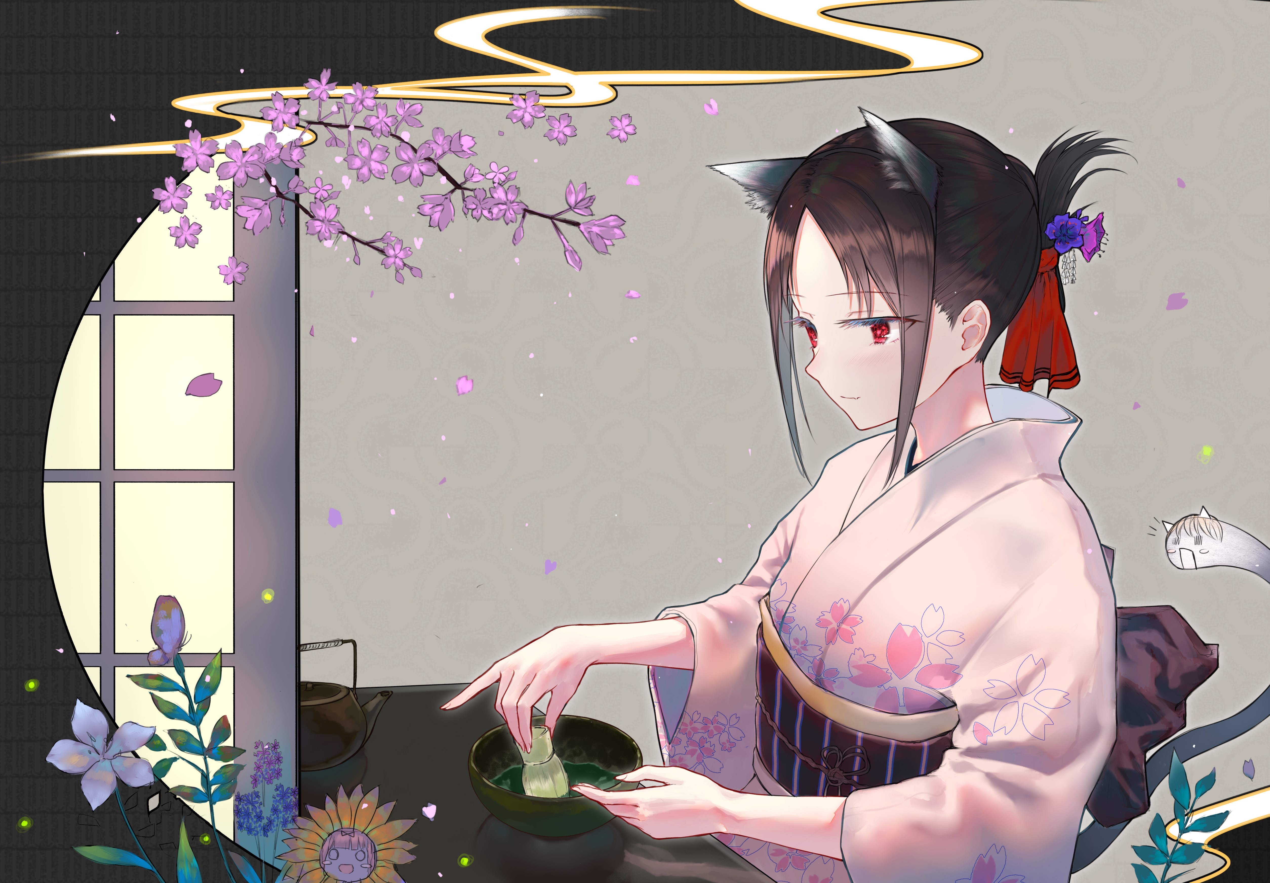 Кагуя Синомия в кимоно