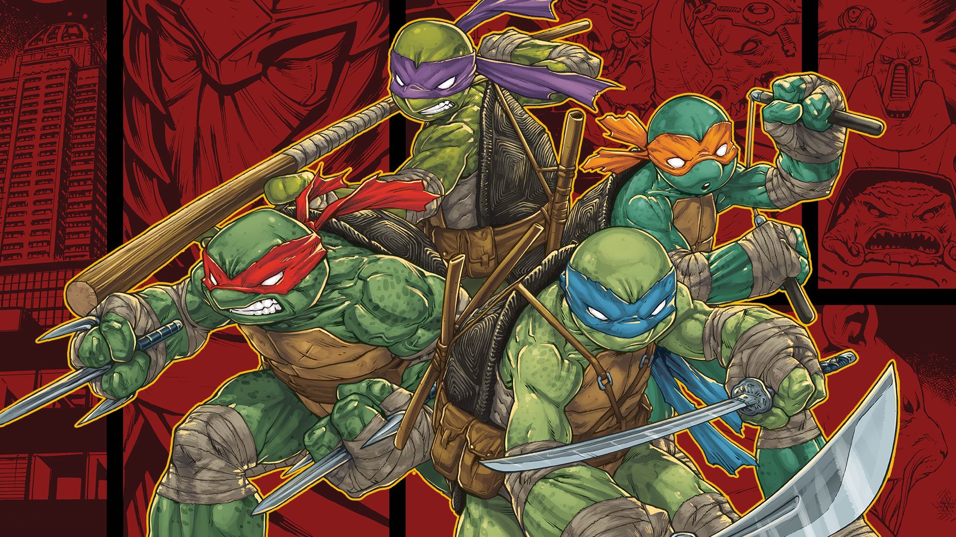 Teenage Mutant Ninja Turtles: Mutants In Manhattan Vertical Background