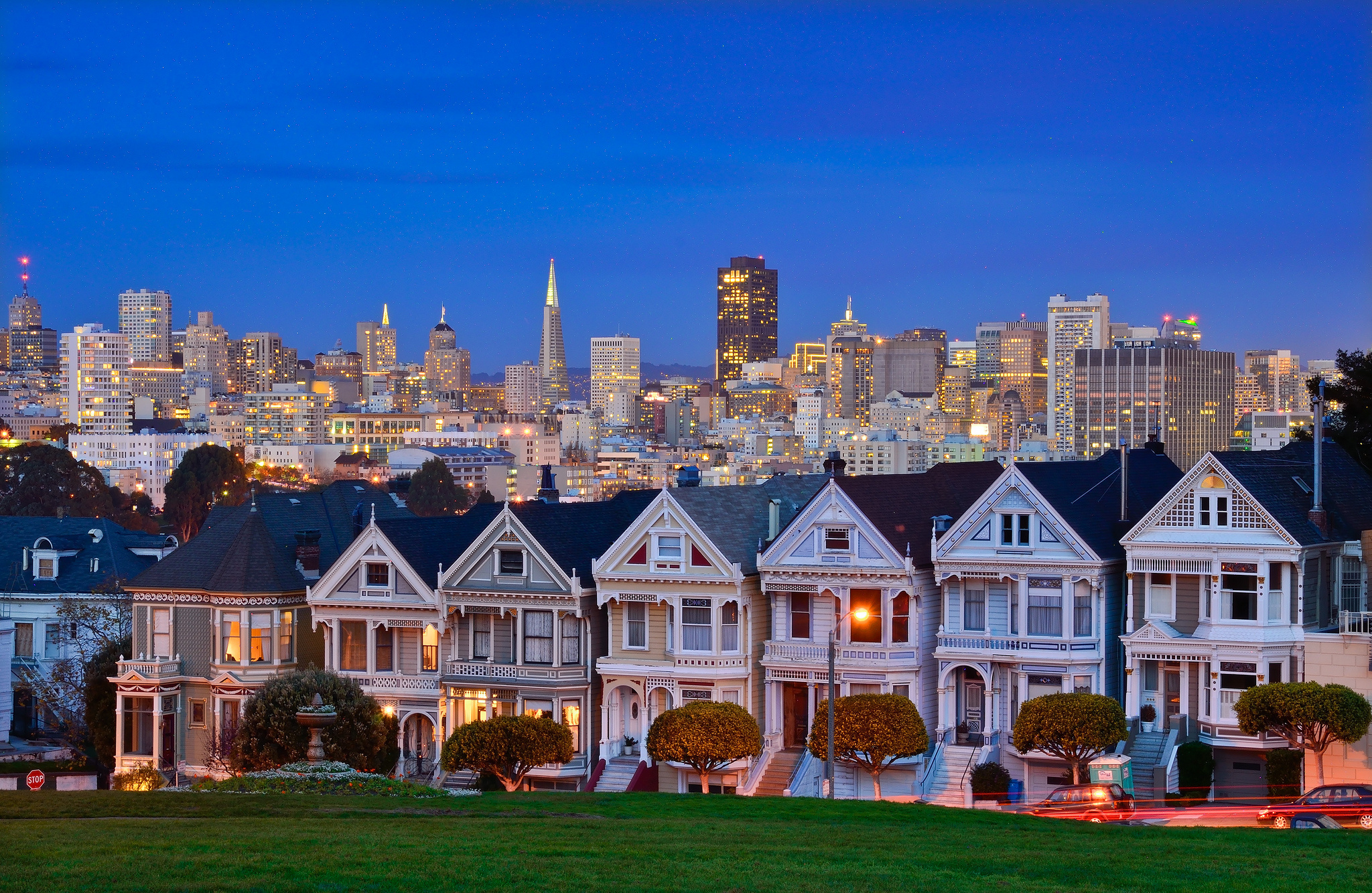 san francisco, the painted ladies, man made, cities