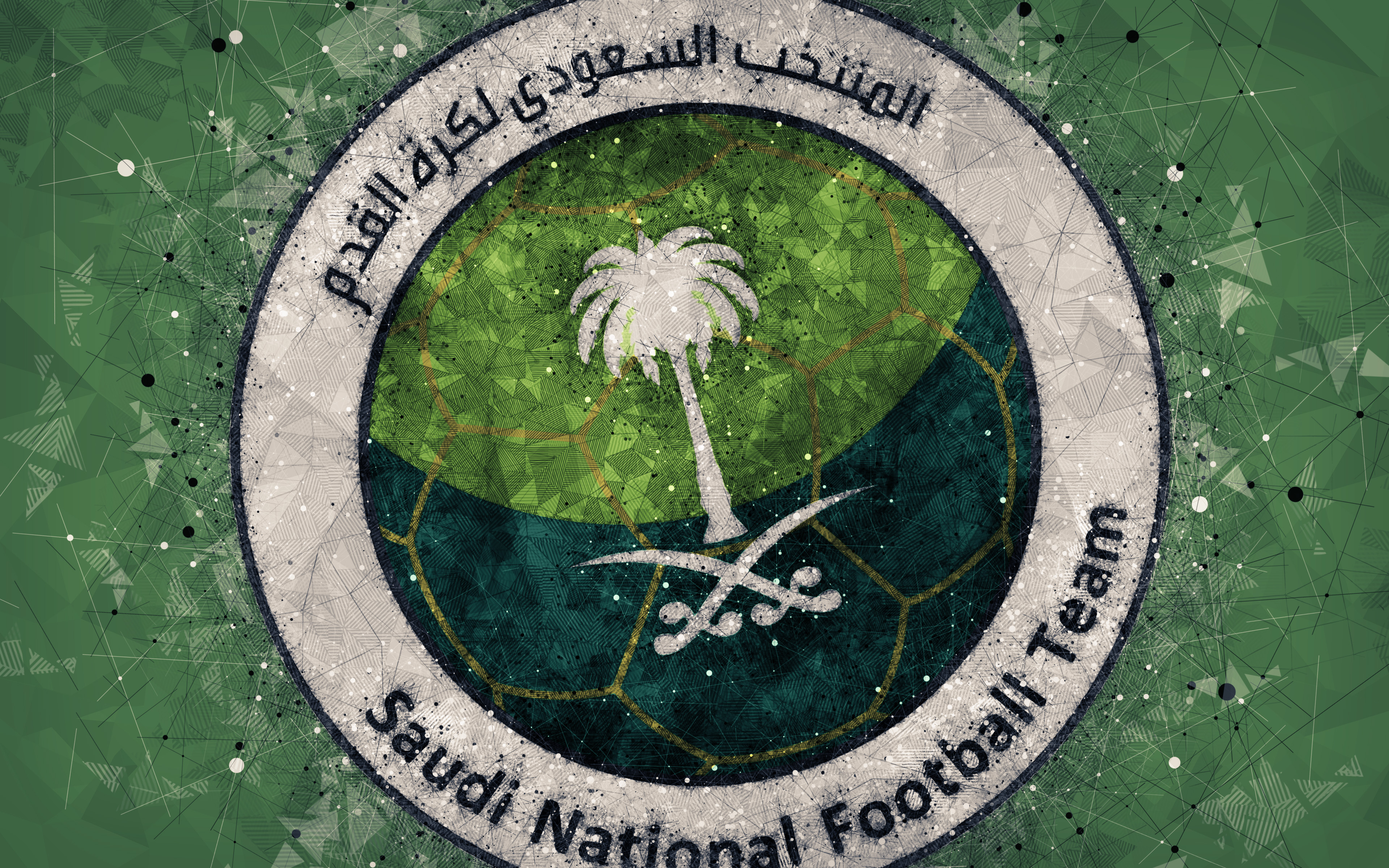 451581壁紙のダウンロードスポーツ, サッカー サウジアラビア代表, 象徴, ロゴ, サウジアラビア, サッカー-スクリーンセーバーと写真を無料で