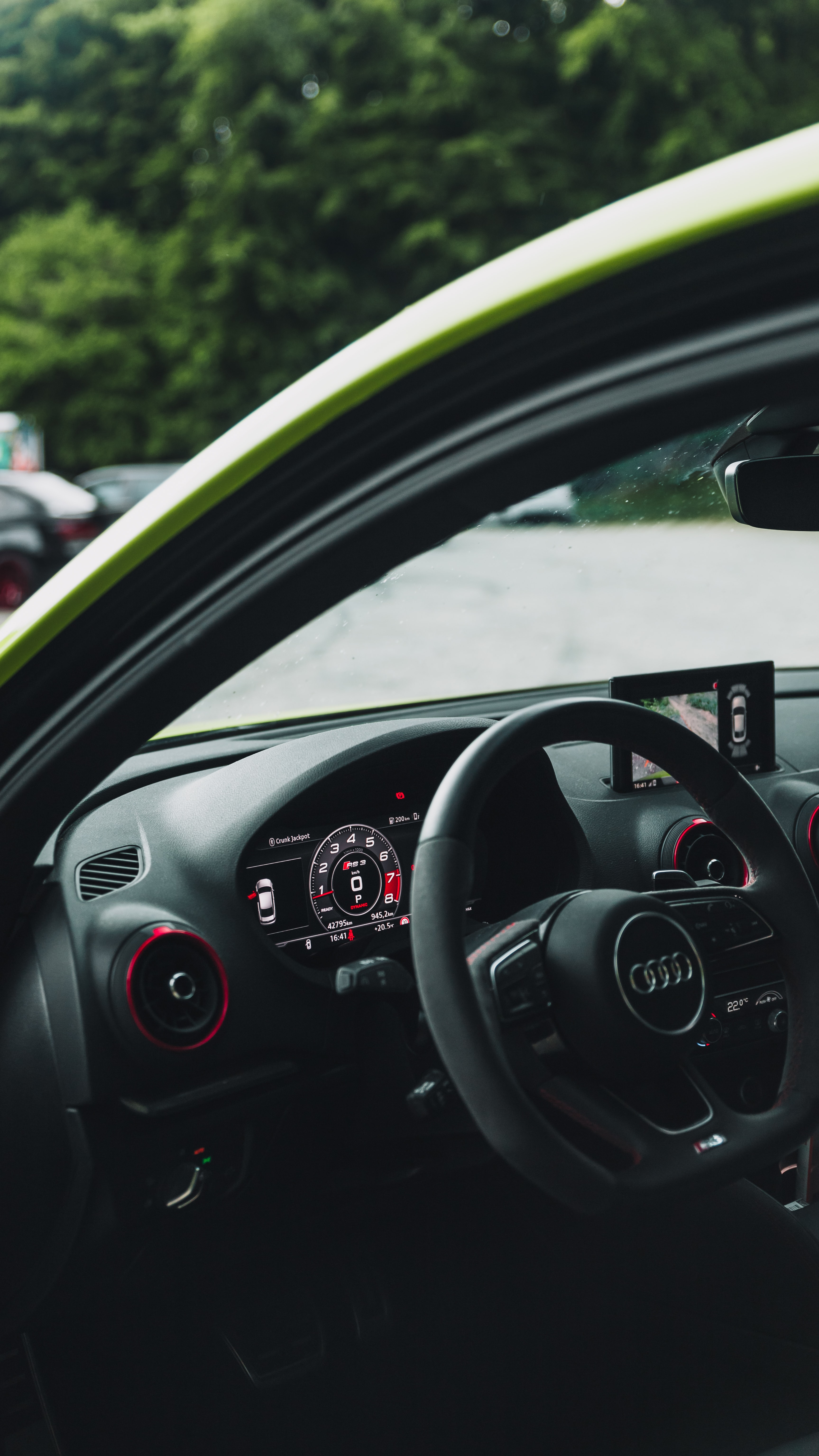 Download mobile wallpaper Audi, Salon, Rudder, Machine, Car, Cars, Speedometer, Steering Wheel for free.