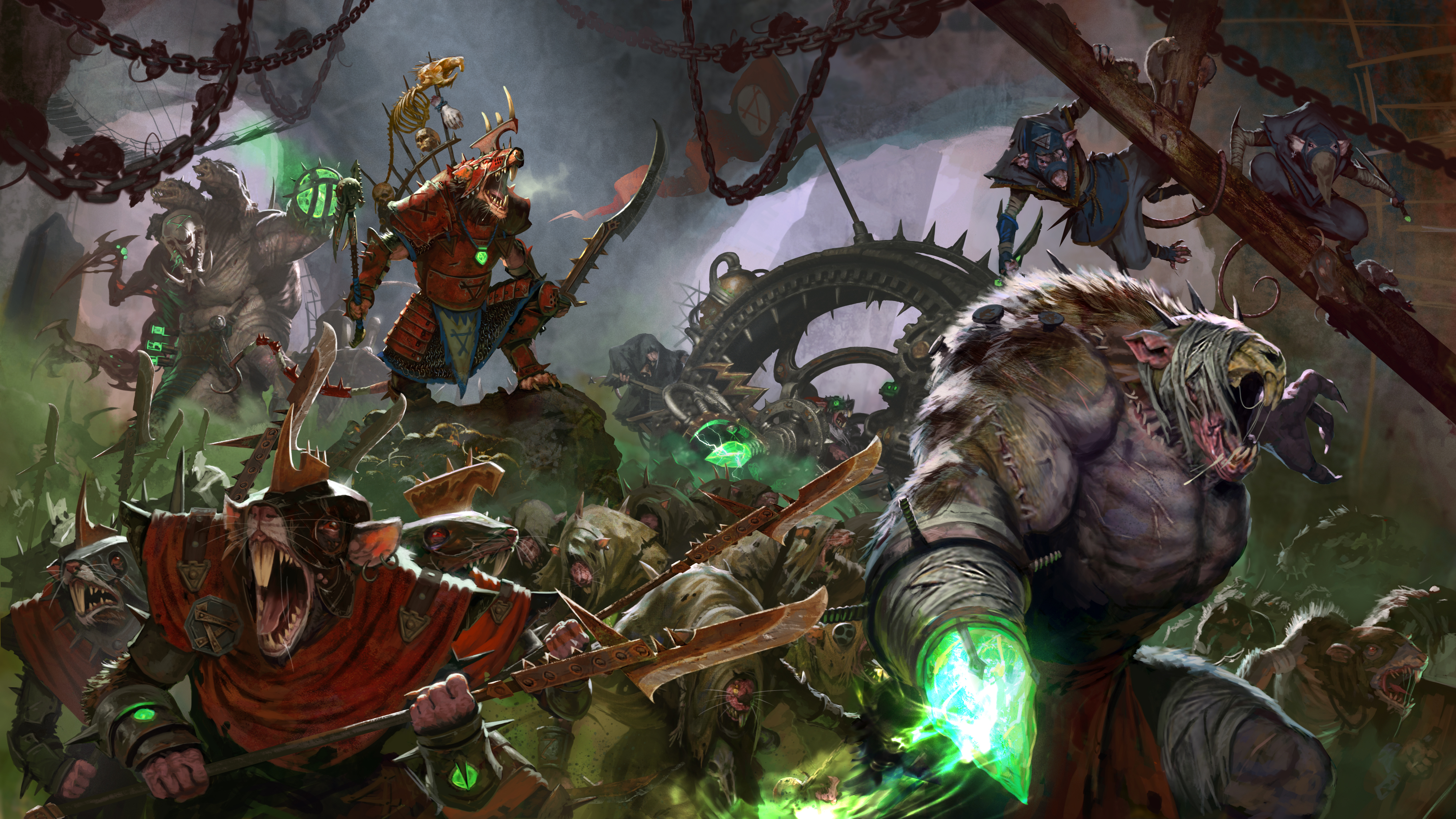 skaven, total war: warhammer ii, video game, creature, rat, warrior