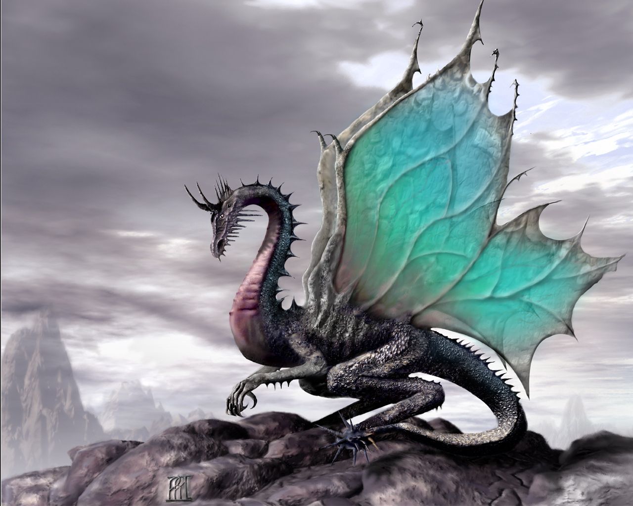 Free HD dragon, fantasy, fairy, mountains, wings, fabulous