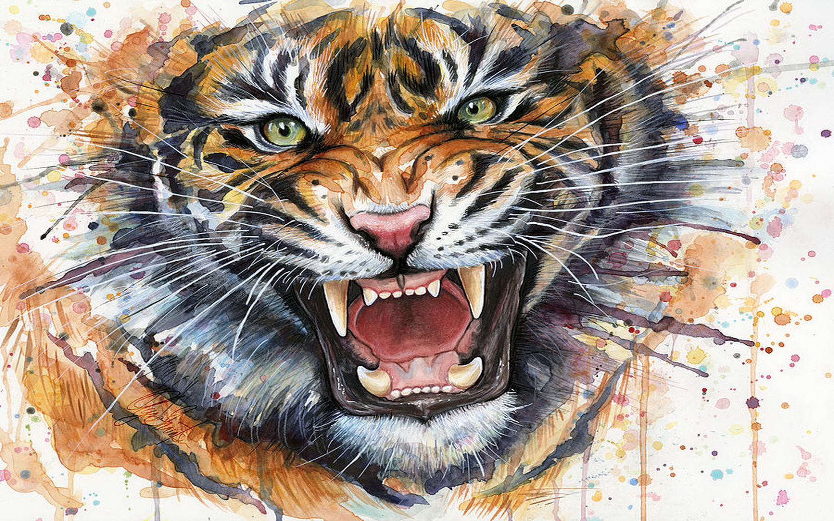 Тигр оскал арт