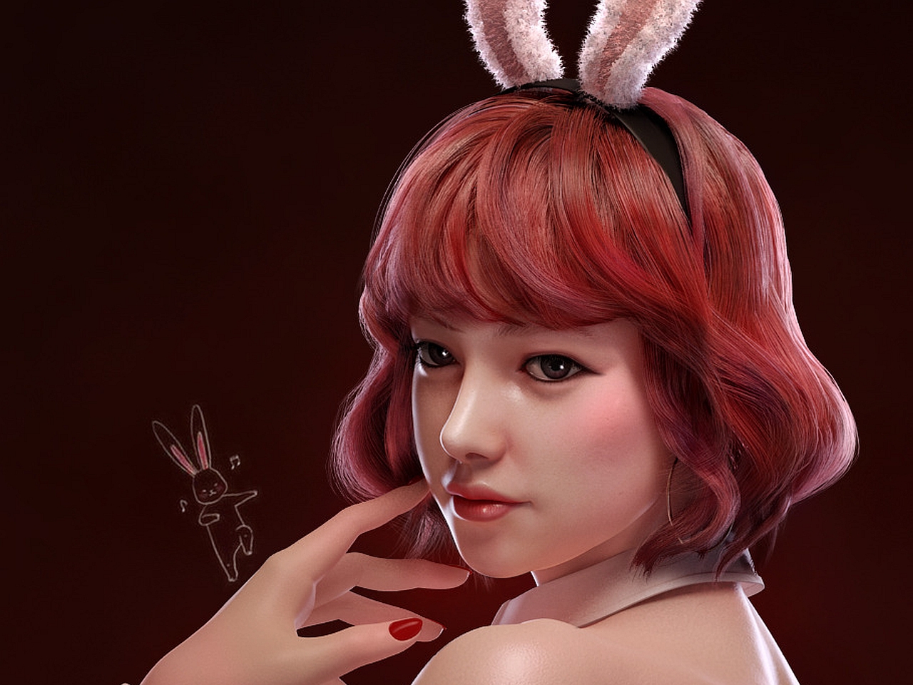 Asian bunny. Картинки эйч ди на рабочий стол для телефона.